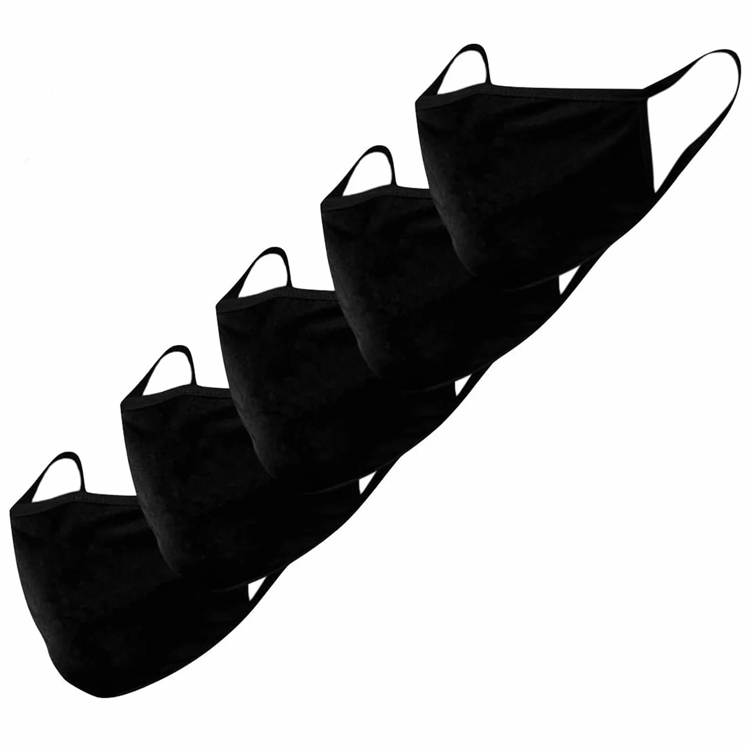 Masques en tissu KUNSTIFY lot de 5 coton lavable protection bouche nez