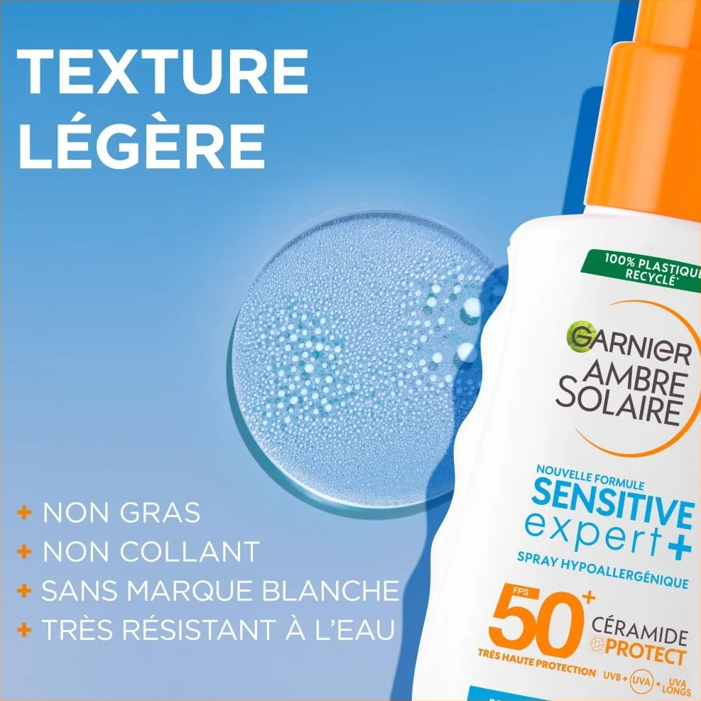 Garnier Ambre Solaire Sensitive Expert+ Spray Protection Solaire FPS 50+ 150 ml