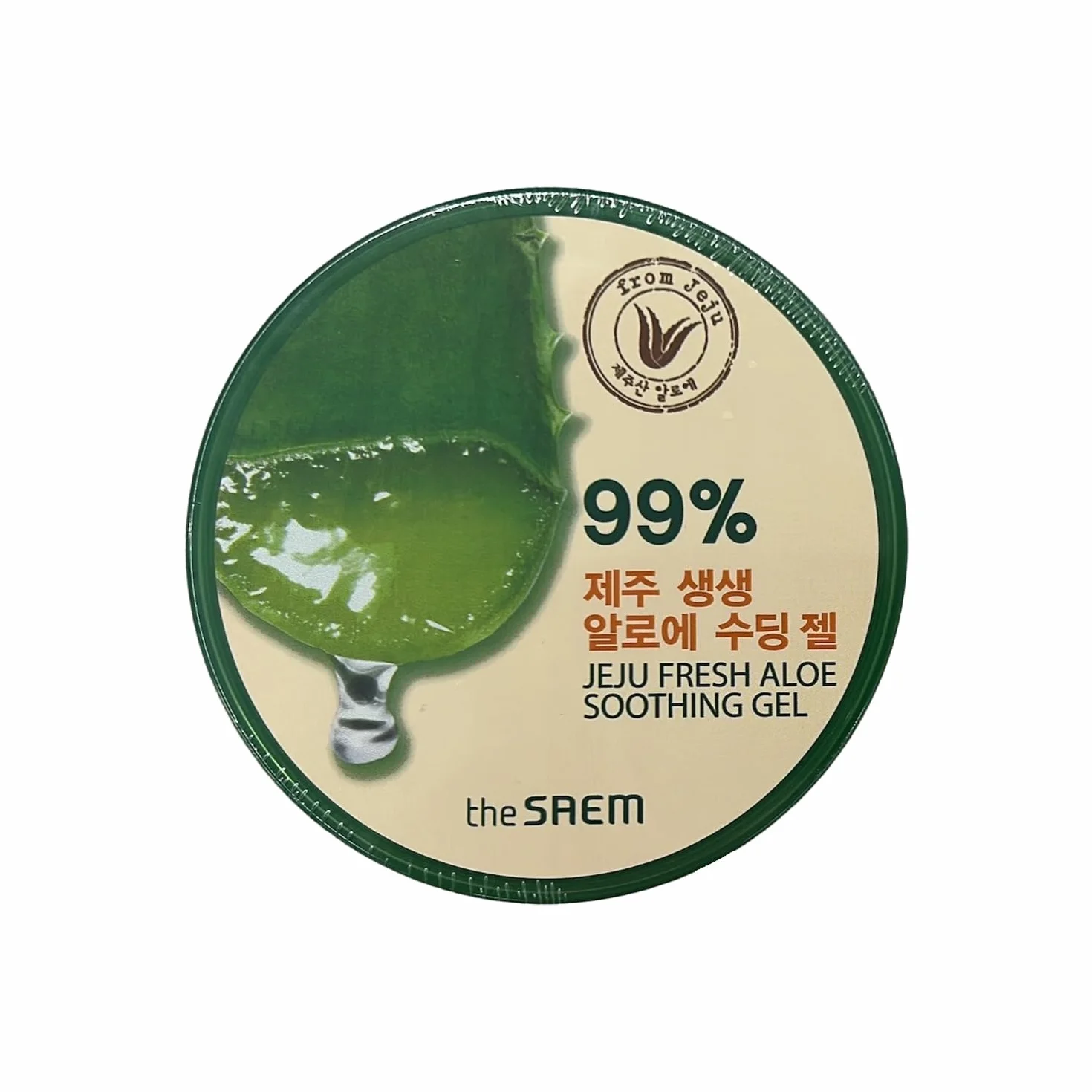 Gel d'Aloe Vera Coréen Naturel 100% - 300 ml - Crème Hydratante pour le Visage, Soin Après-Soleil