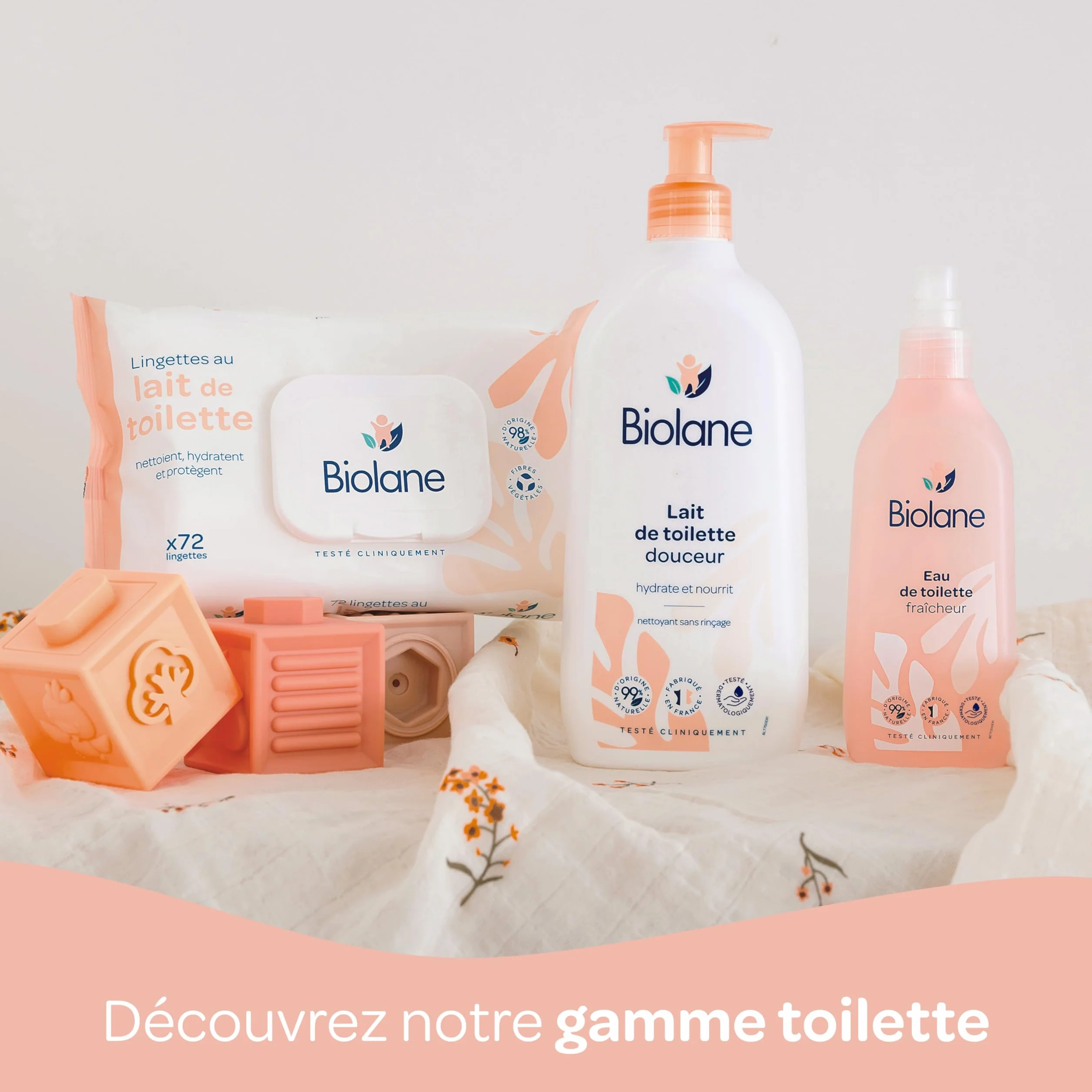 BIOLANE Eau de toilette bébé Fraîcheur 200ml Fabriquée en France
