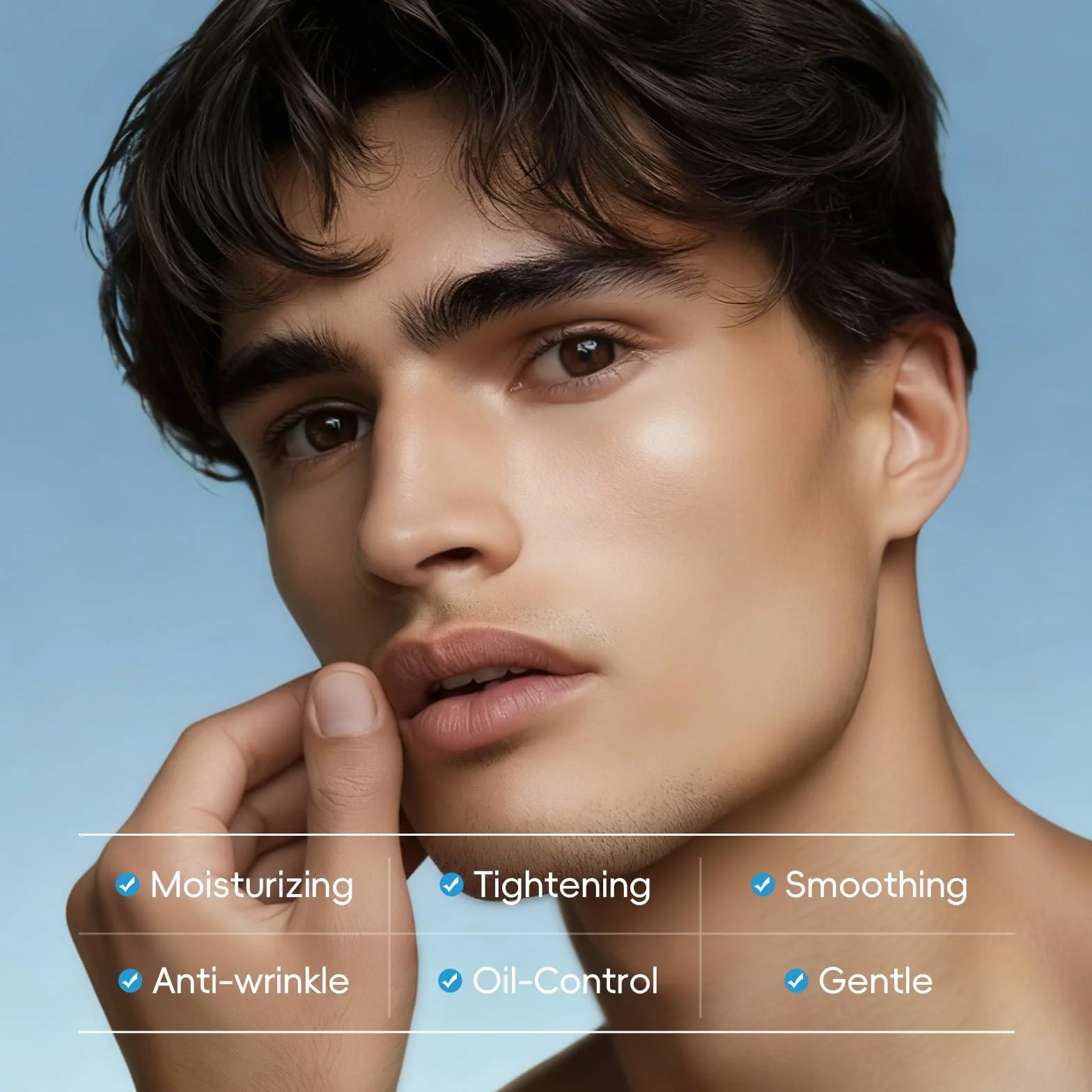 Coffret Soin Visage Homme, 5 pièces Skincare Set Men, pour Hydratant Anti-Âge Anti-Brillance, Kit Soin Visage Homme Cadeau avce Nettoyant Lotion Visage Yeux Crème Sac de Rangement
