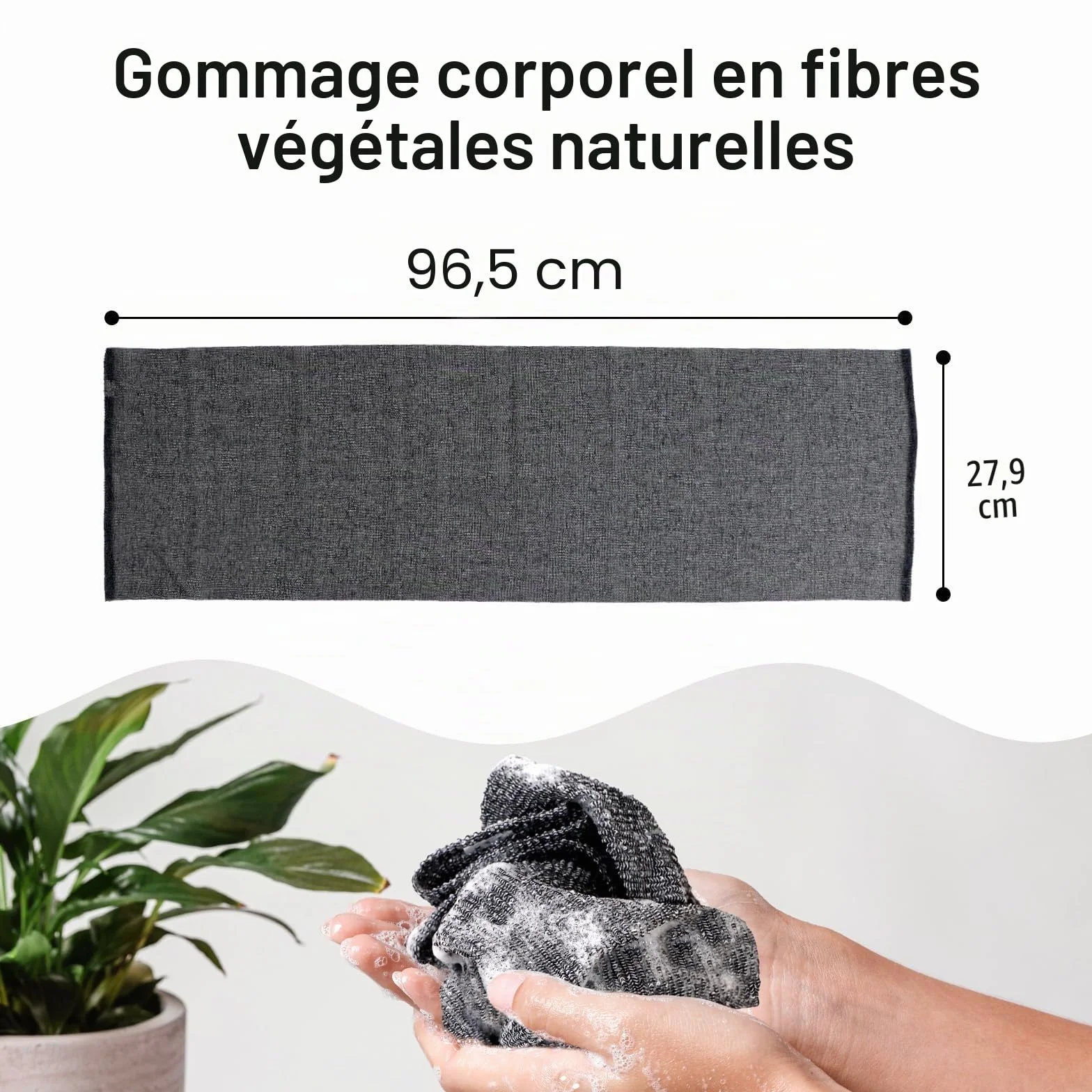 Yiclick Lot de 3 débarbouillettes exfoliantes japonaises coréennes pour le dos douche bain corps éponge africaine luffa