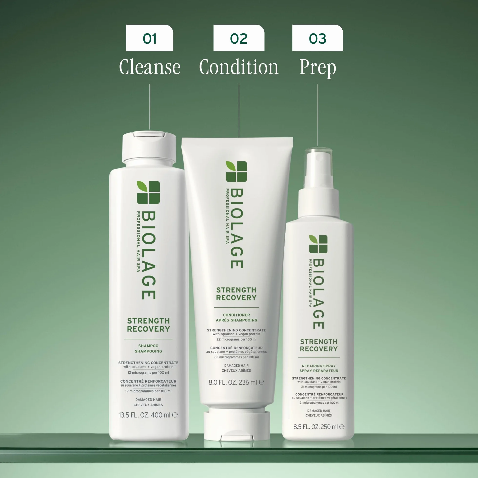 Strength Recovery Repairing Spray for Damaged Hair, 250 ml