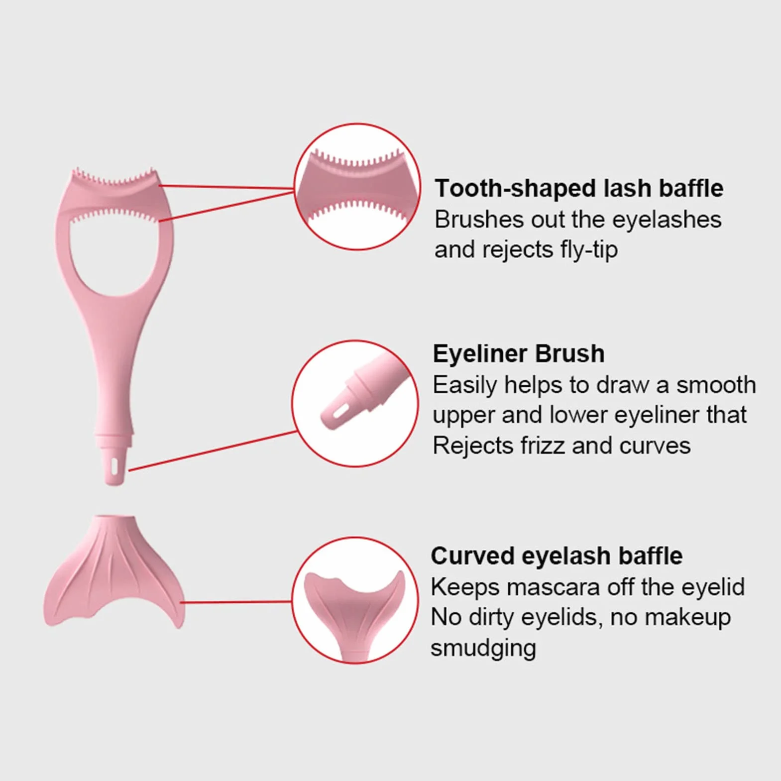 Pochoir d'ombre à paupières, protection de mascara en silicone pour une application anti-taches à la maison