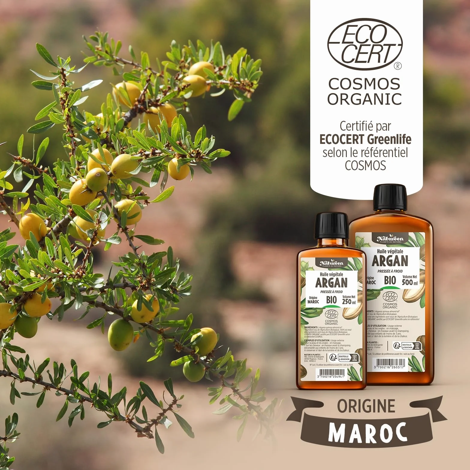 Huile d'Argan Bio du Maroc 250 ml