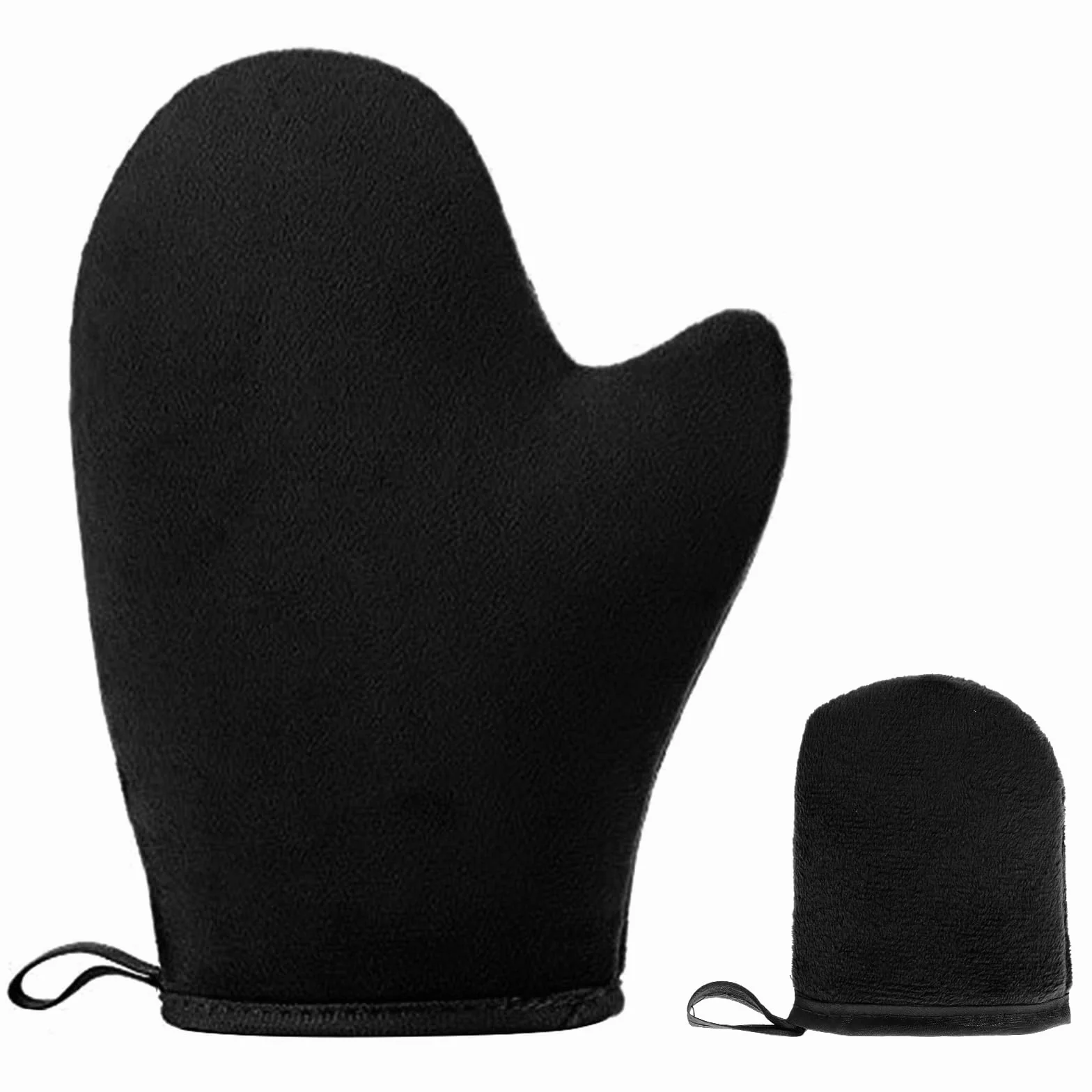 Gant Autobronzant Double Face 2 Pièces Visage et Corps Noir