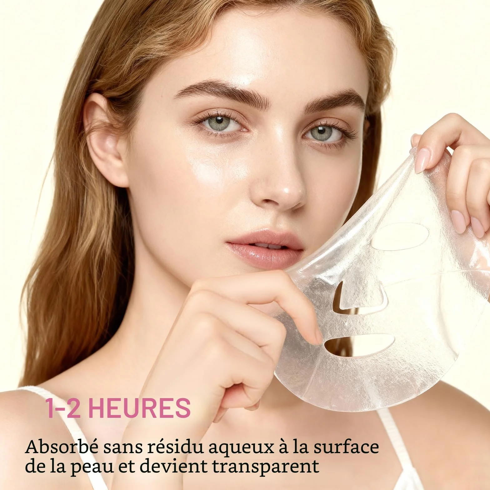 Masque Collagène Visage Bio 5 Pièces Hydratant Anti-âge Resserre les Pores