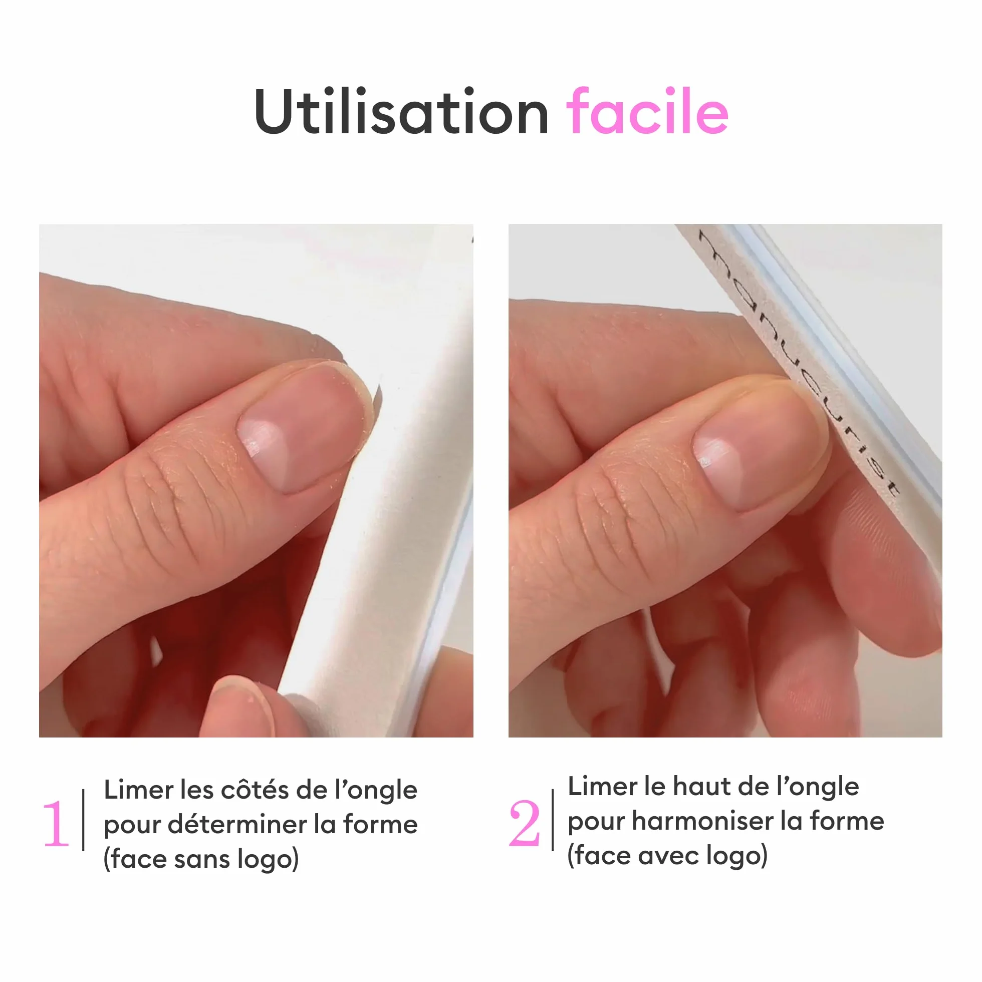 Lot de 5 Limes à Ongles Professionnelles Double Face 100/180 Réutilisables