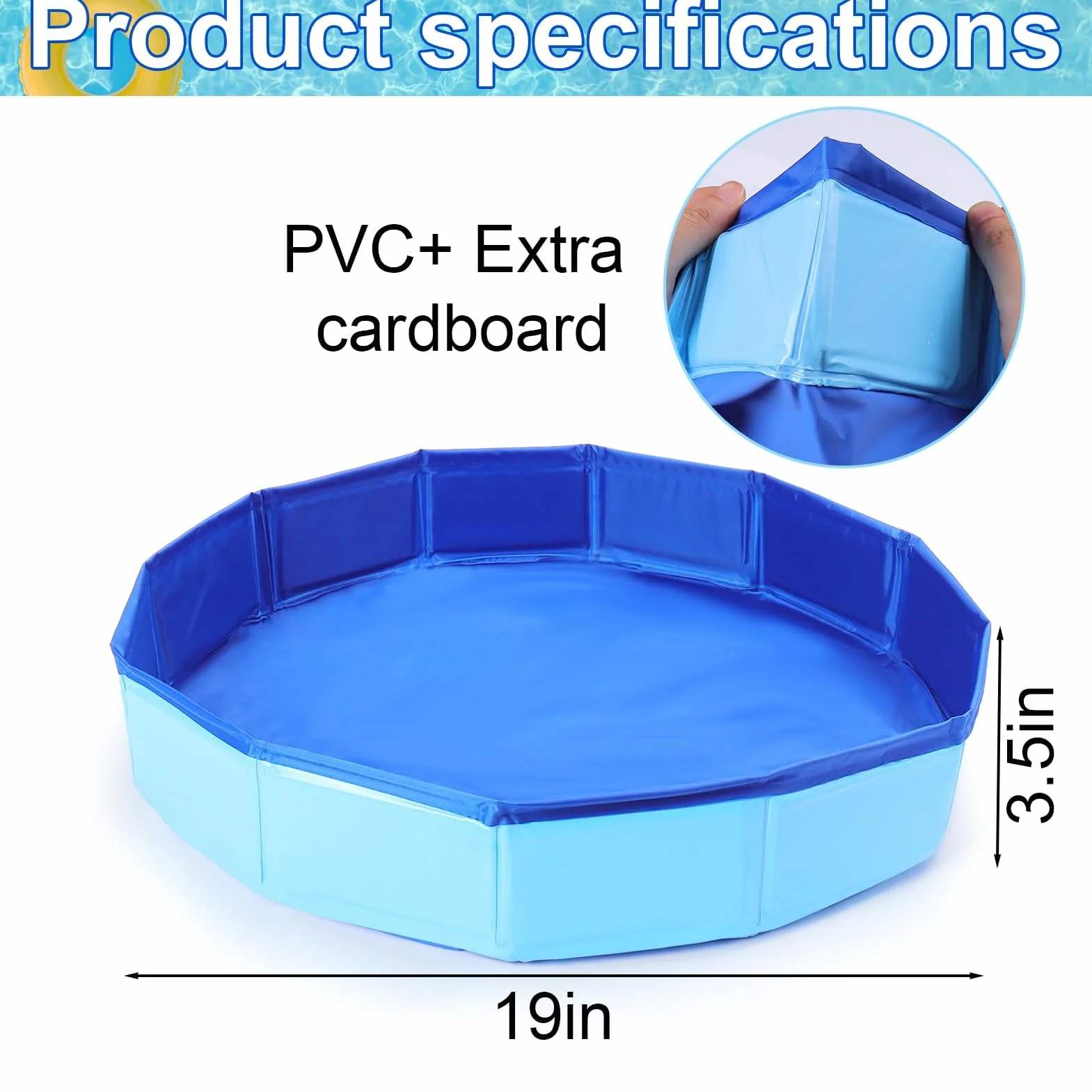 Bassin Pédiluve Pliable pour Piscine, Receveur Bain de Pieds