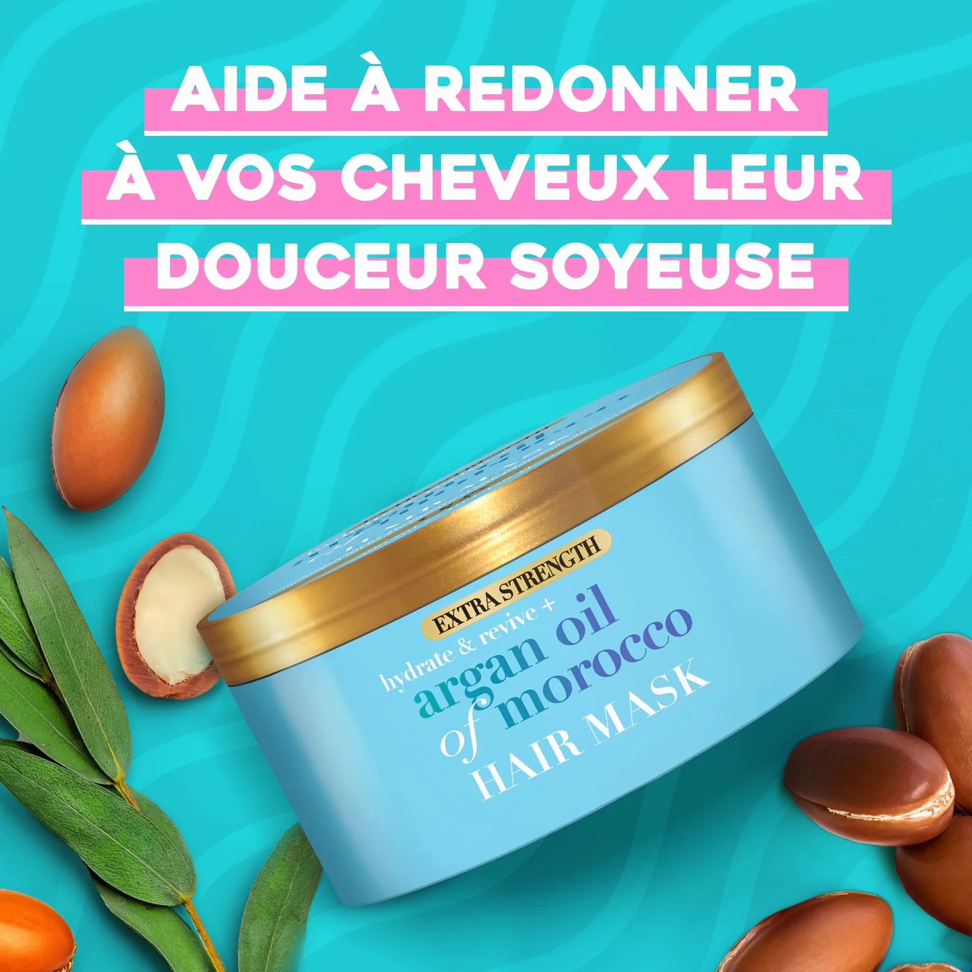 OGX Masque Capillaire Extra Force Hydratant Revitalisant Huile d'Argan du Maroc 300 ml