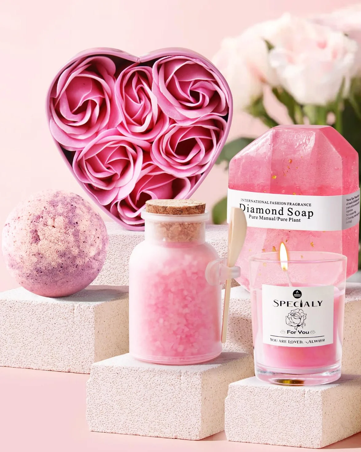 LIVEHITOP Coffret Cadeau Femme Anniversaire Original Personnalisé Noël Fête des Mères Saint-Valentin