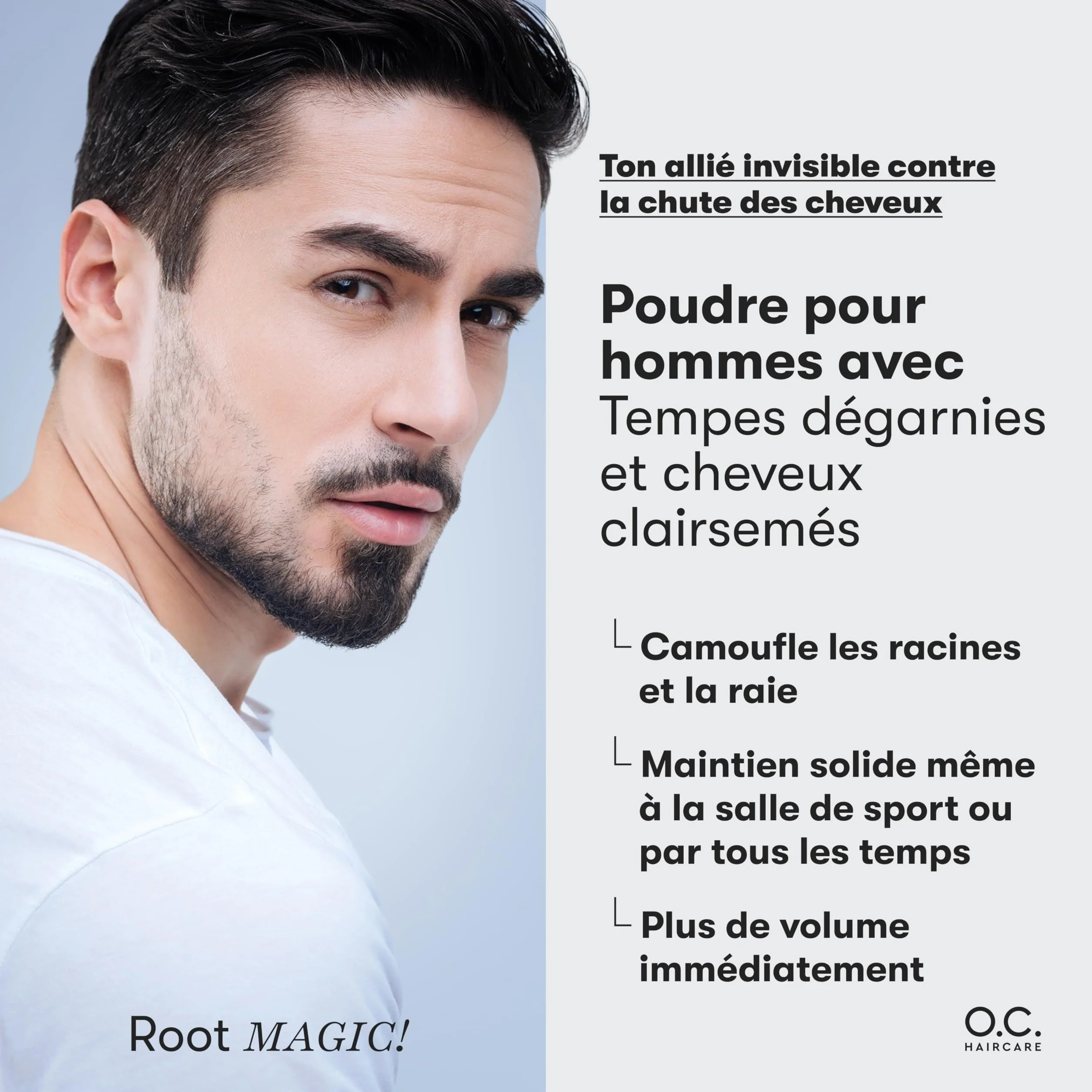 O.C. HAIRCARE Poudre épaississante pour cheveux - 9 couleurs - Recommandé par les grands salons