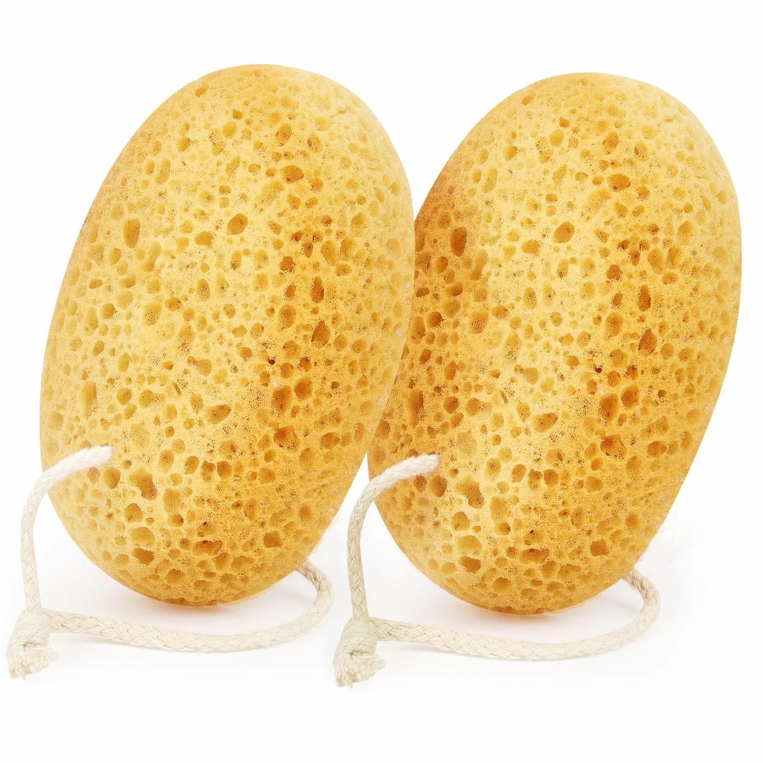 Flintronic Éponge de Bain Nid d'abeille Exfoliante Mousse Dense Grande Taille
