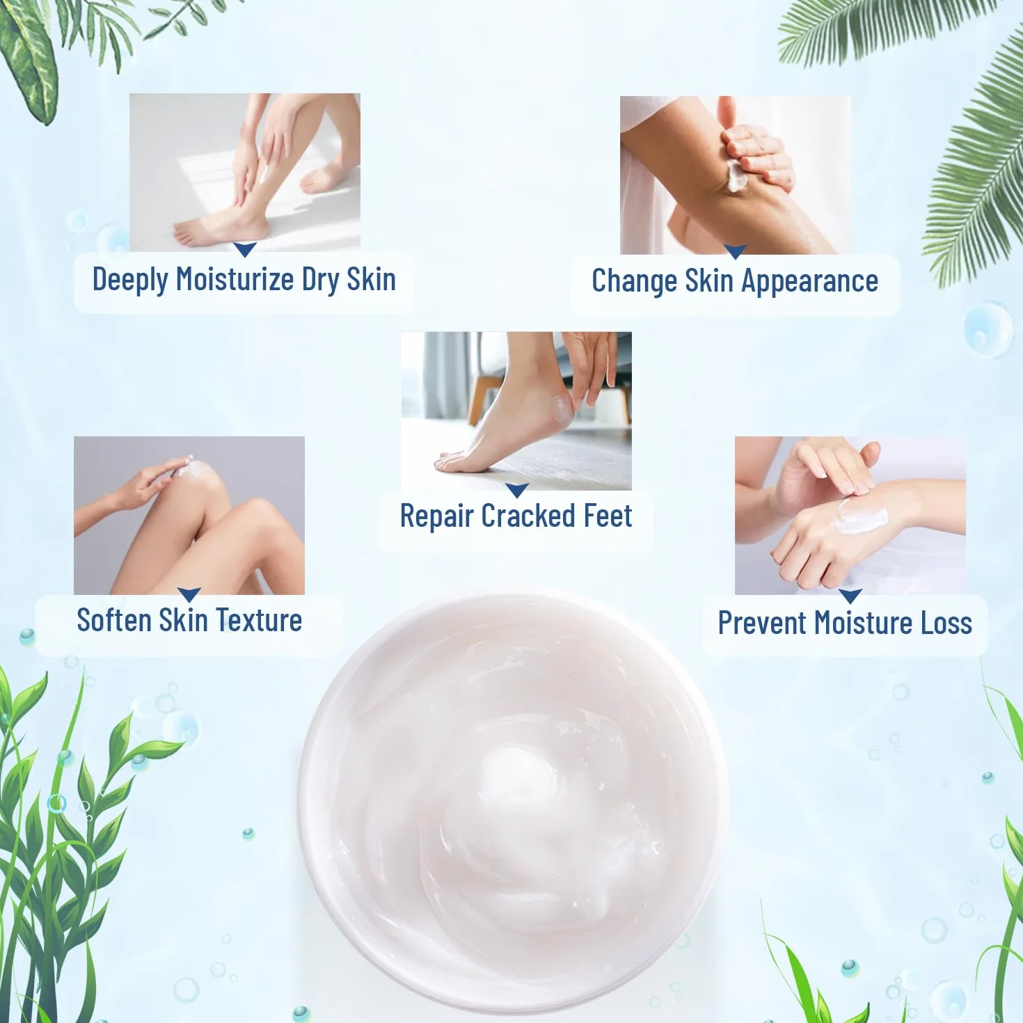 OUKEYA Crème d'Uree 40% Réparatrice Hydratante Mains Pieds Crevasses Gerçures Engelures Soins Intenses Nourrissante Corps