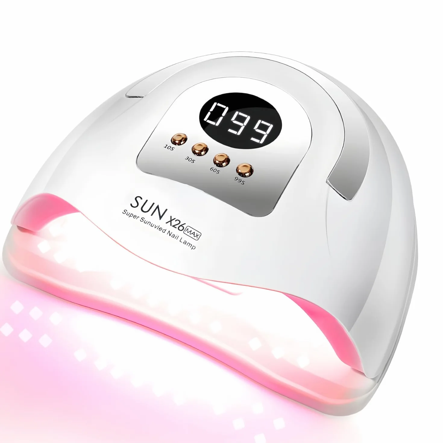 Lampe à Ongles UV LED 380W avec 81 Perles, Séchoir à Vernis Gel avec Capteur Automatique & 4 Minuteries, Professionnel pour Ongles des Mains et Pieds
