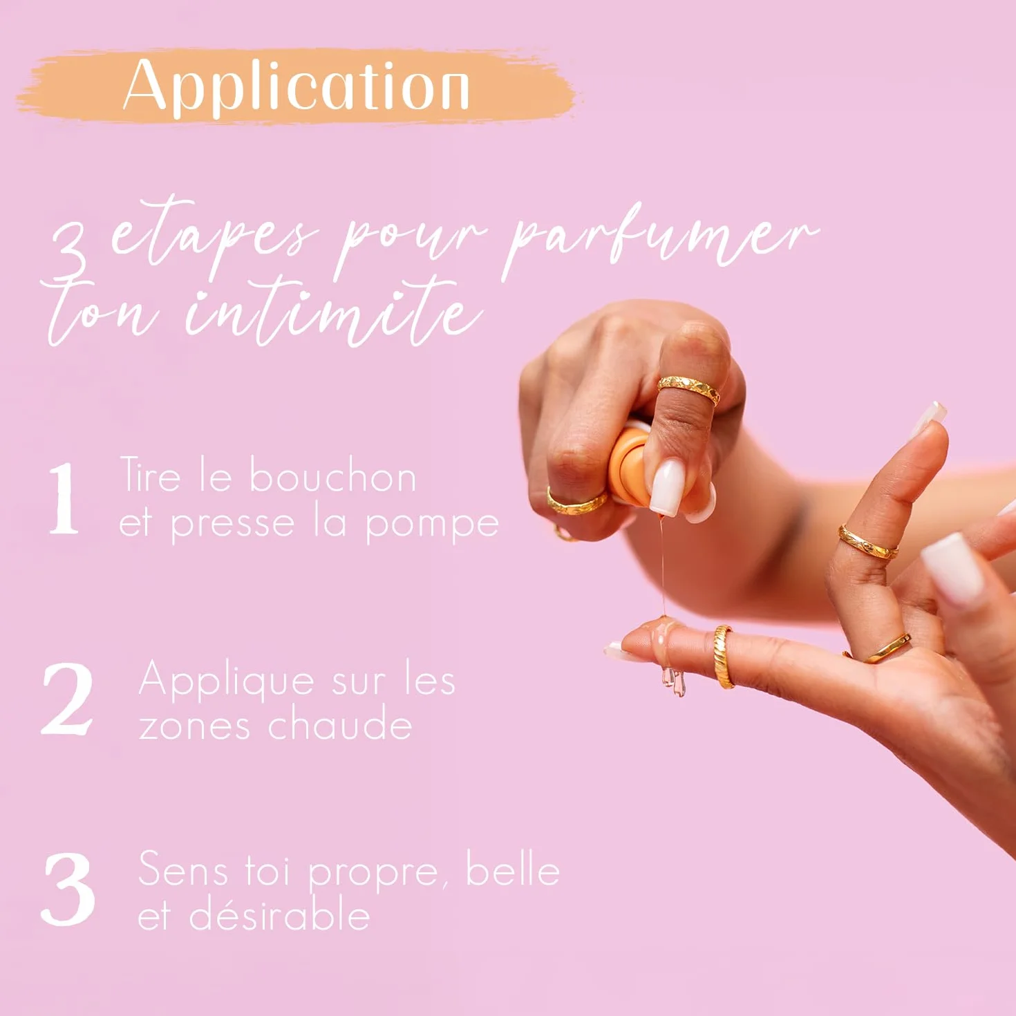 MUSC INTIME - Gel Parfumant - Amber Flower - La Précieuse - Soin Femme - Neutralise Les Odeurs Les Plus Intimes – Parfume Durablement la Peau - Tenue 48h - Flacon Pompe - 30ml