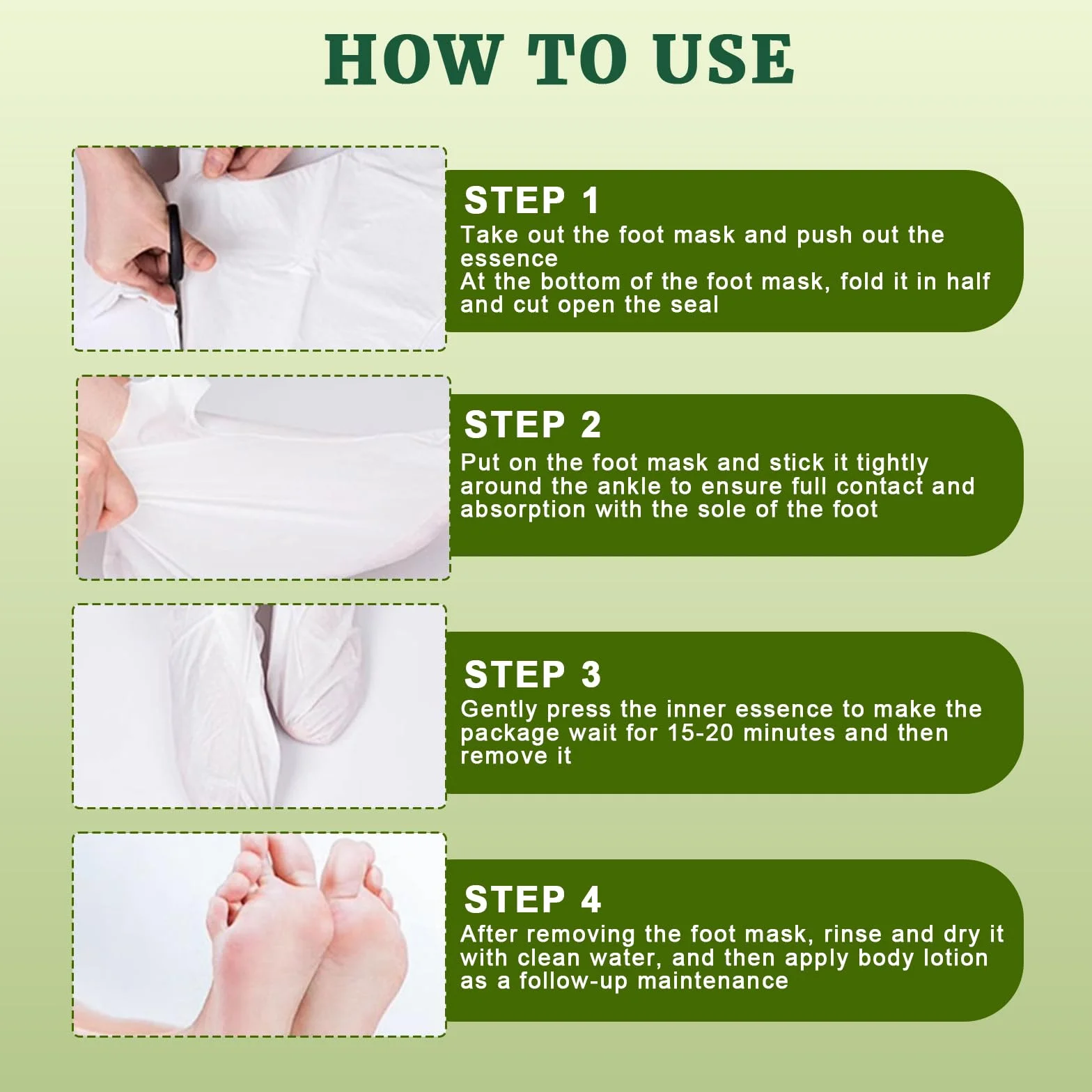 Masque Pied Peeling Exfoliant Aloe Vera pour Enlever Callosités