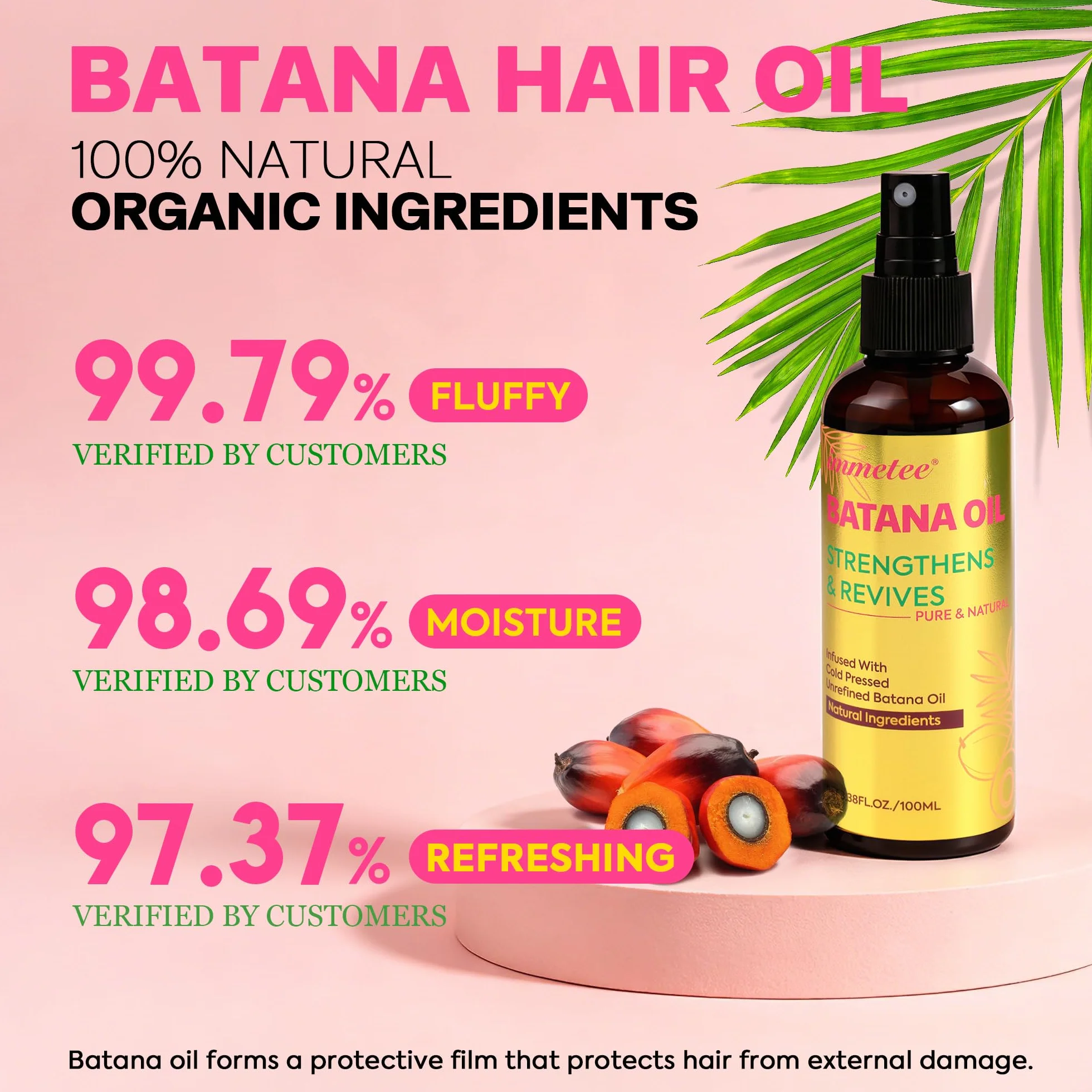 Kit huiles Batana immetee, Masque capillaire Batanas, Soin cuir chevelu cheveux secs crépus, Huile nourrissante profondeur cheveux secs colorés