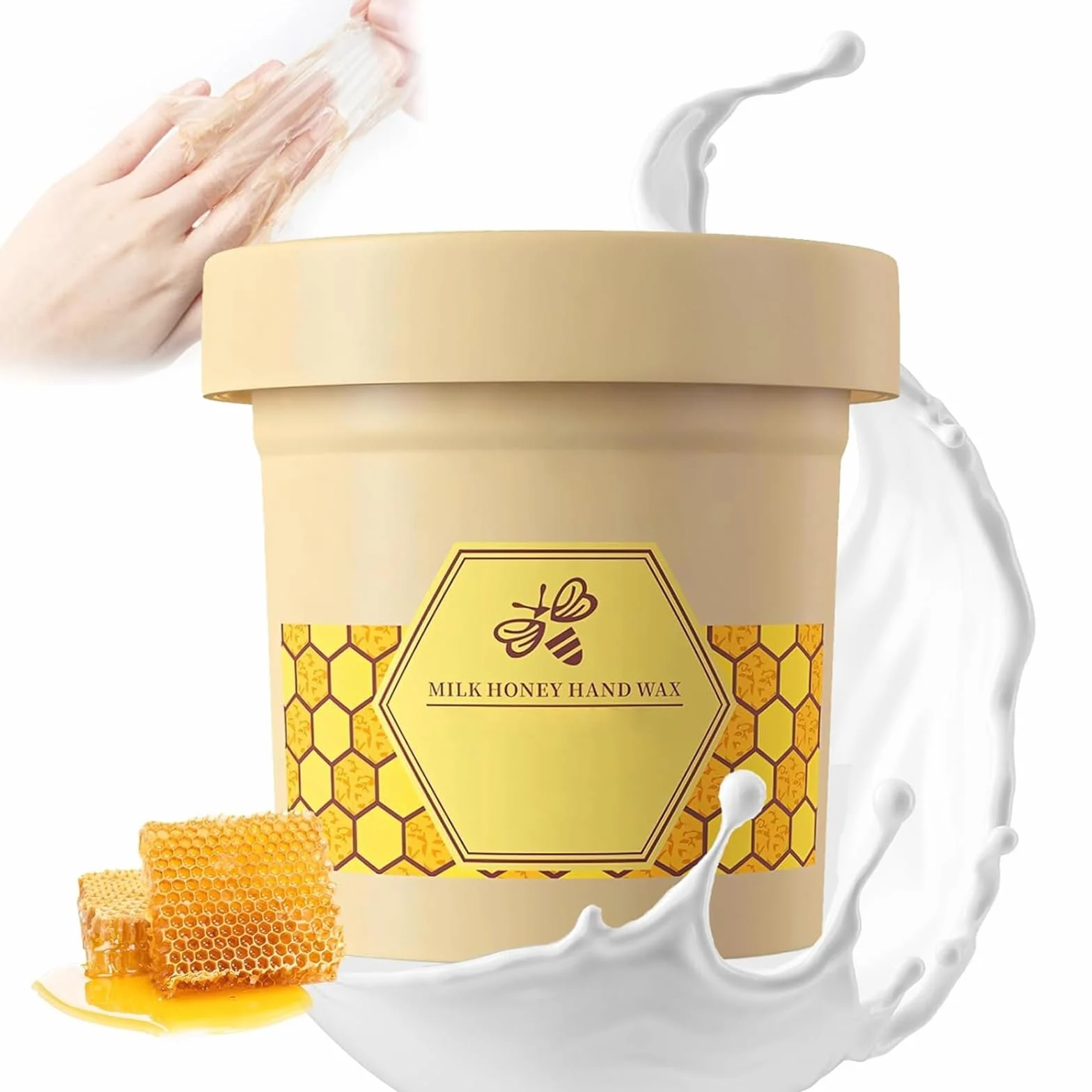 Masque pour les mains à la cire de lait au miel, exfoliant hydratant 120 g