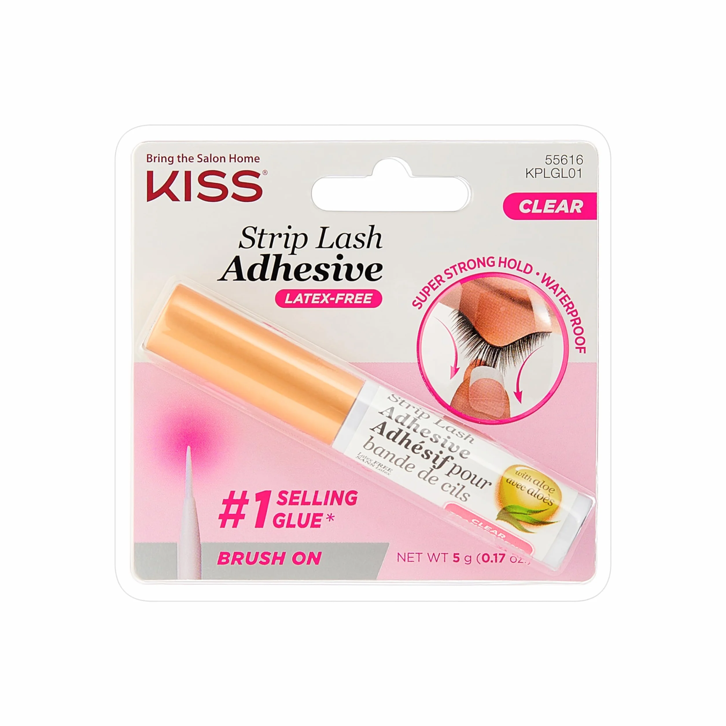 KISS Lash Glue Clear 5 g Colle faux cils transparente waterproof sans latex