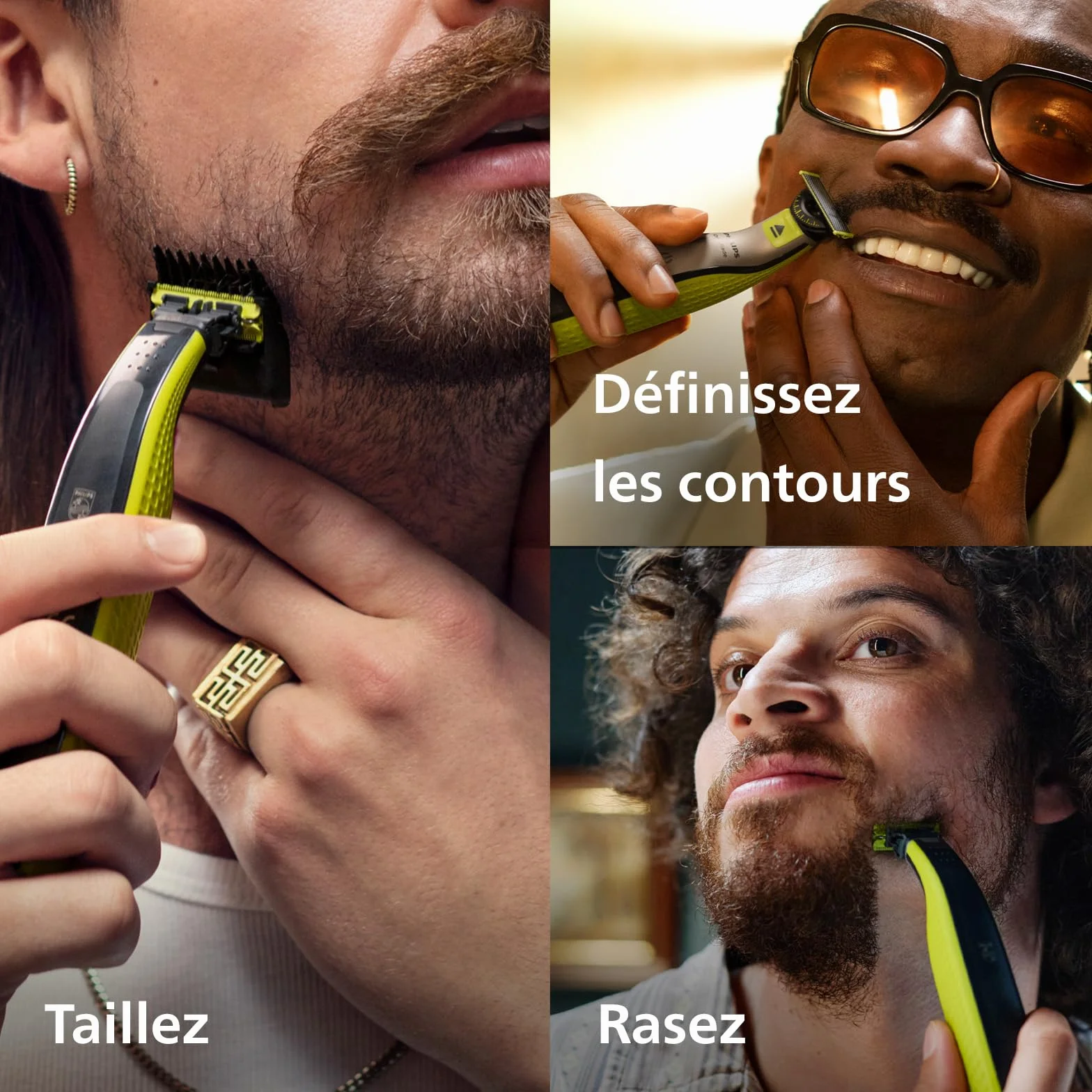 Philips OneBlade 360 hybride Visage rasoir tondeuse à barbe électrique lames 360 sabot réglable 5 en 1 QP2734/30