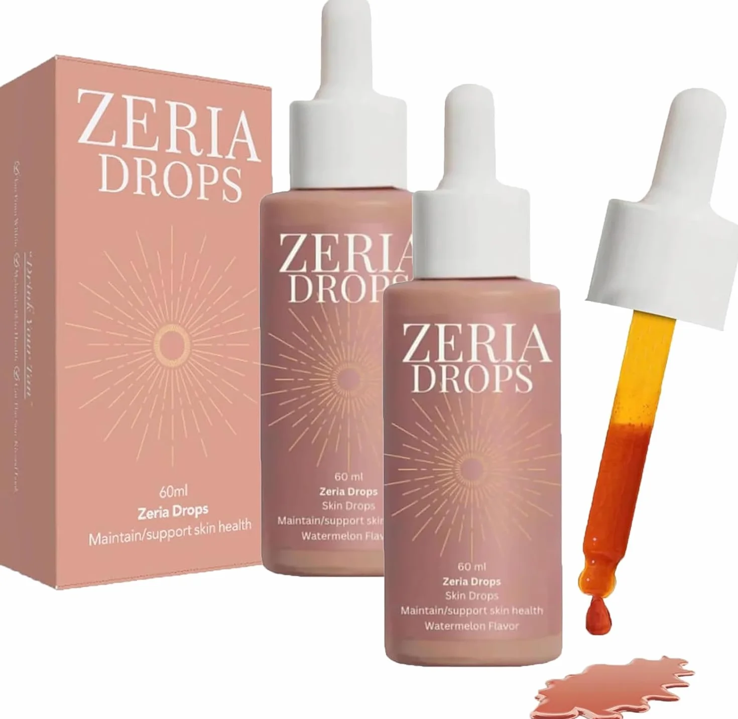 Gouttes Bronzantes Sans Soleil, Zeria Tanning Drops, Drops de bronzage sans soleil, Dolce Tan Love DropGouttes Pour Stimuler Naturellement La Mélanine, Améliorer votre teint naturel (2 PCS)