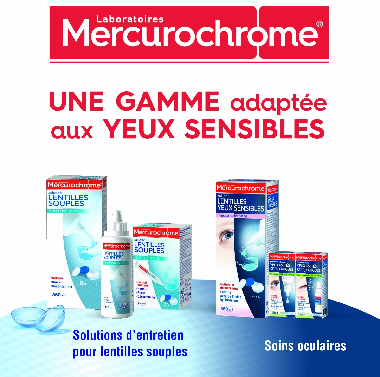 MERCUROCHROME Solution Lentilles Souples Multifonctions 100mL