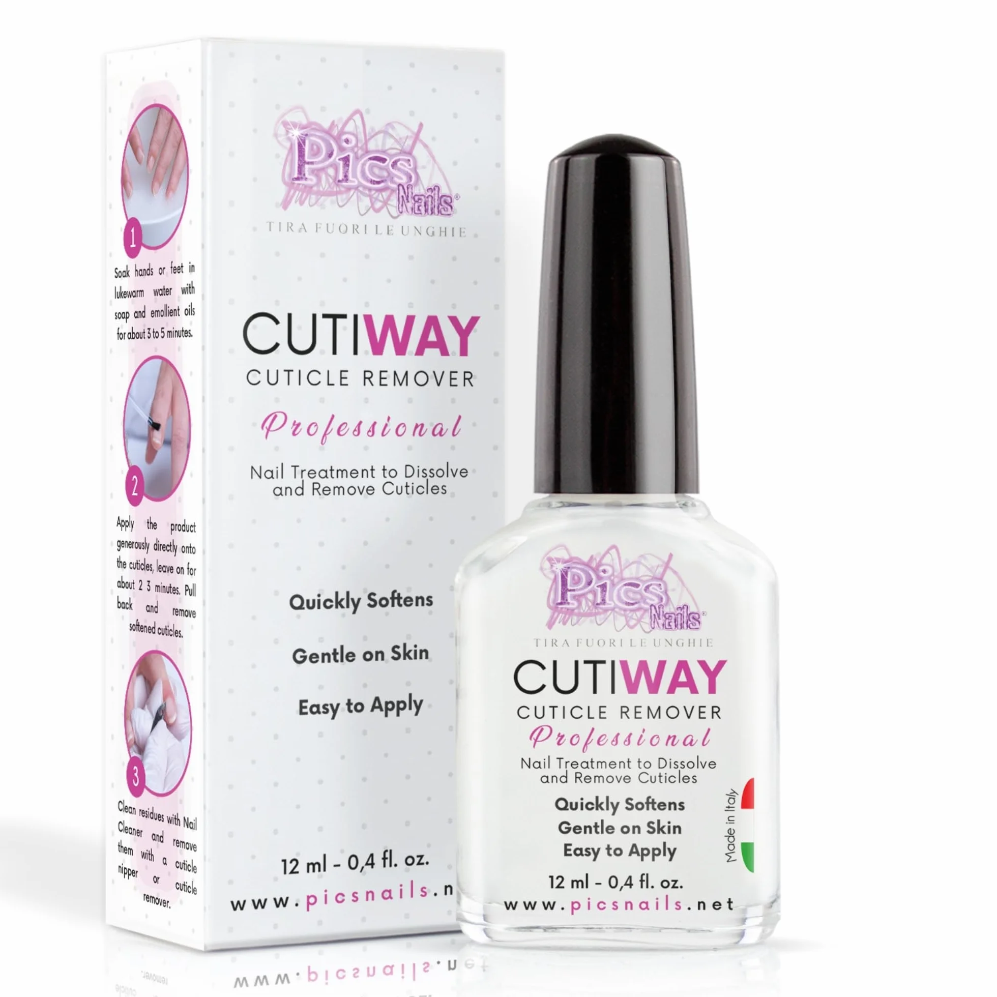 Coupe-ongles professionnel parfumé 12 ml - Materiel Onglerie - Emollient pour cuticules mains et pieds