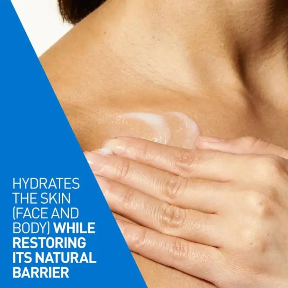 CeraVe Lait Hydratant Corps et Visage Peau Sèche 24H Hydratation Acide Hyaluronique 3 Céramides Sans Parfum