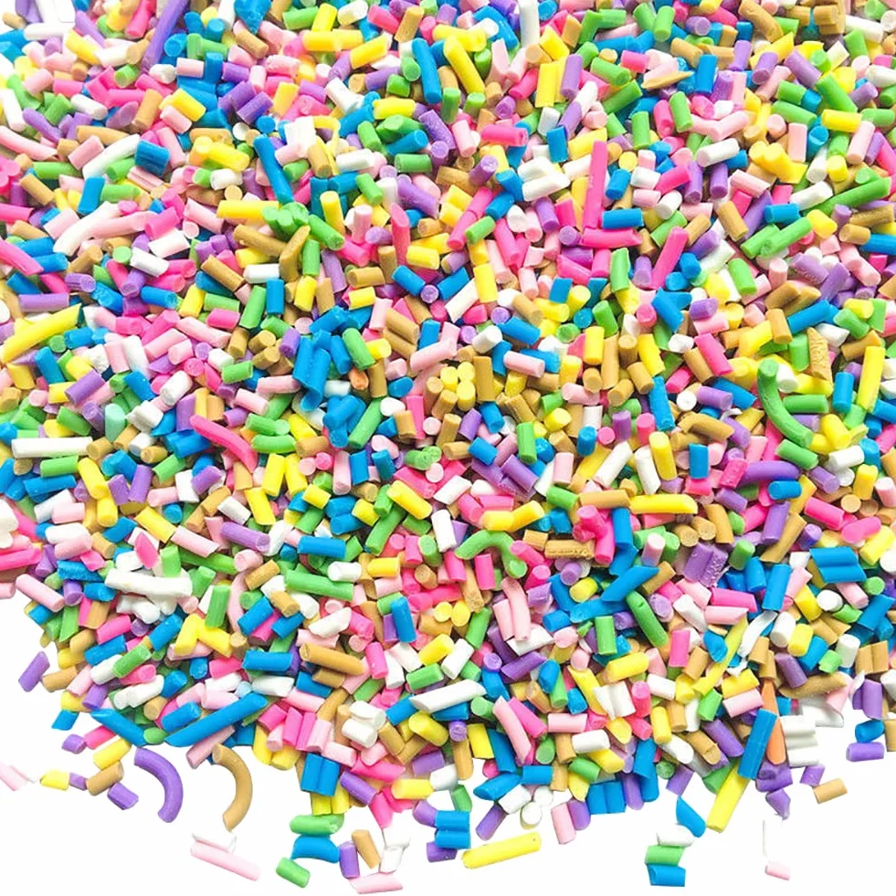 Saupoudres de Sucre 100g pour Nail Art Gâteaux Confettis Argile Polymère Résine