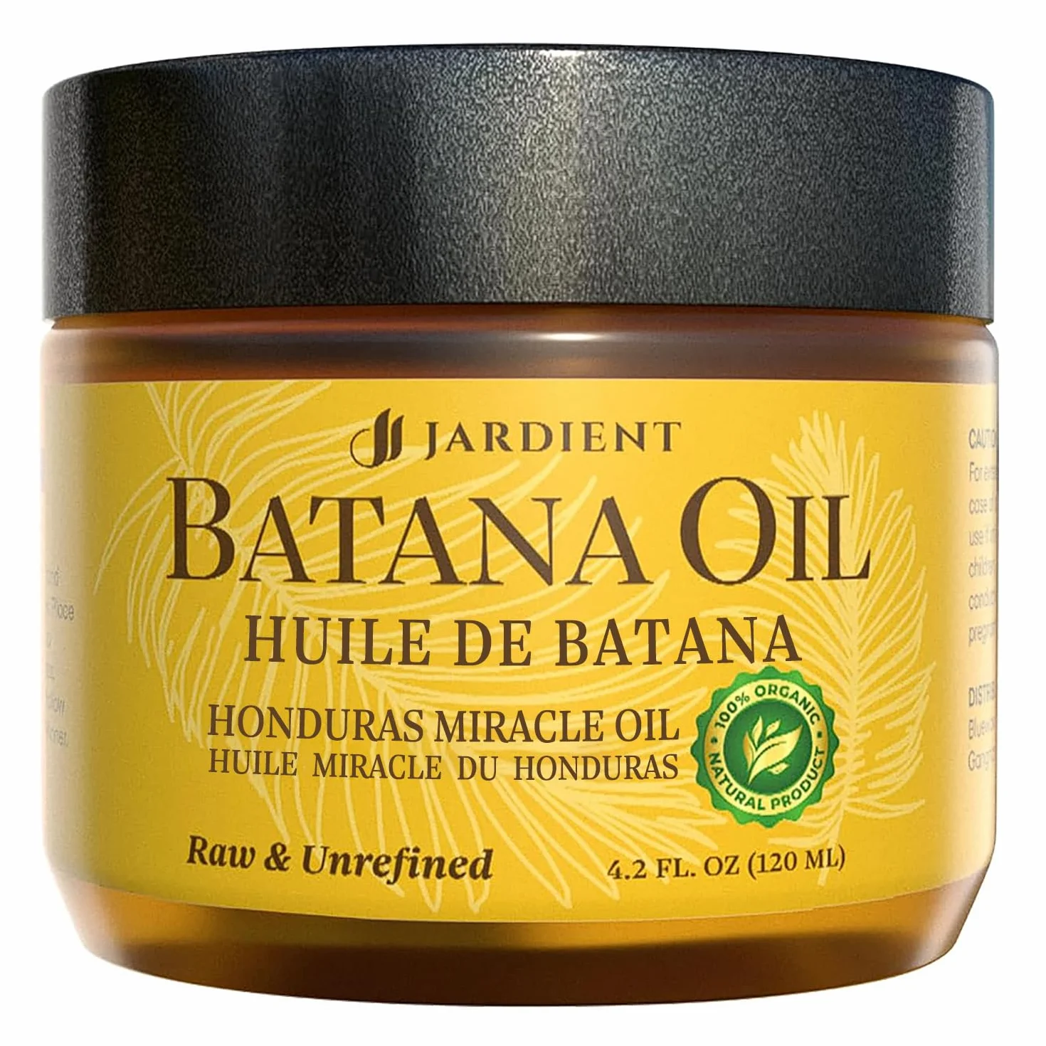 Huile de batana crue pour la croissance des cheveux : huile de batana biologique Dr Sebi du Honduras 100 % pure et naturelle qui favorise les cheveux plus épais et plus forts pour les hommes et les
