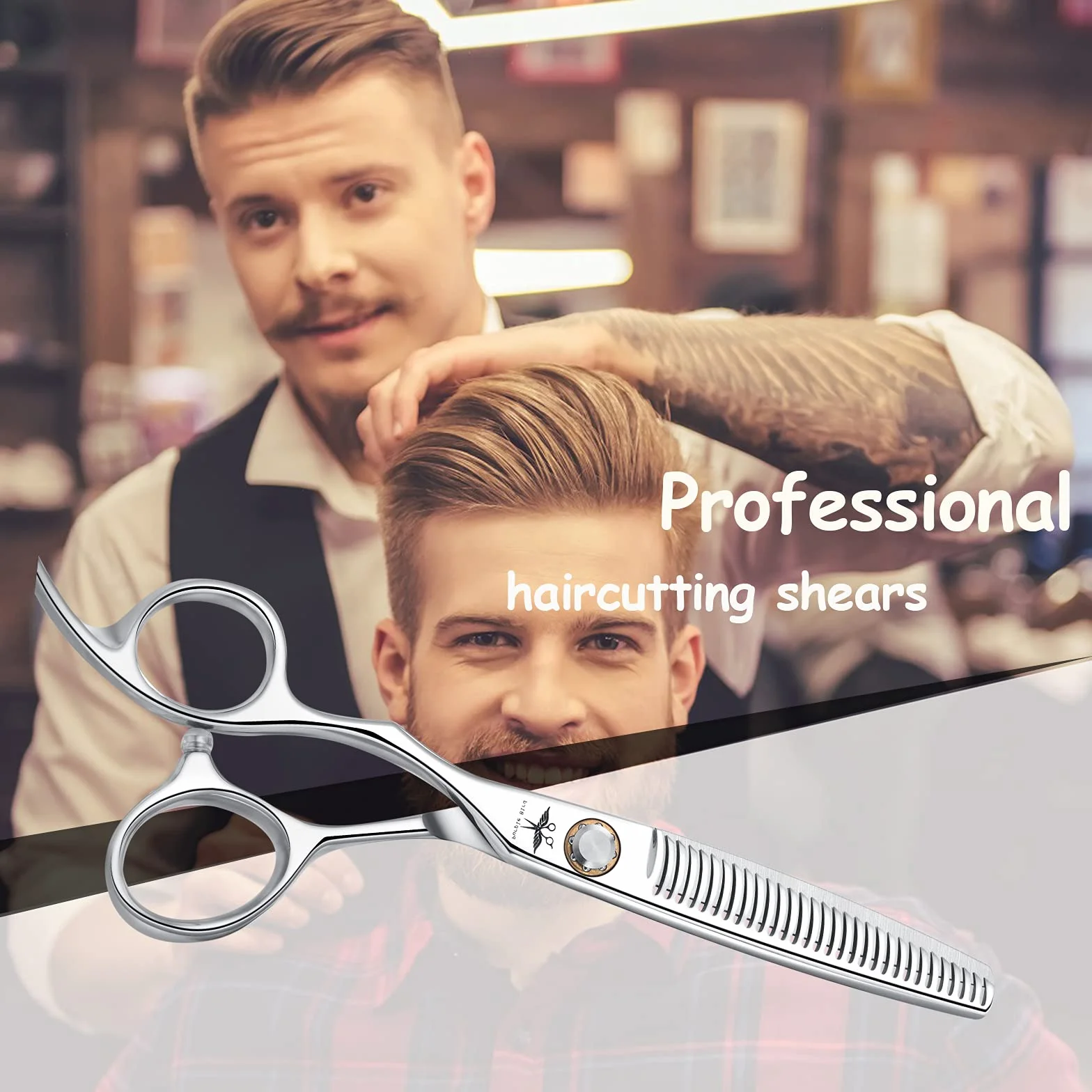 Ciseaux Coiffure Ddébutant Ciseaux Cheveux Professionnel Ciseaux Desepaississant Effileur Cheveux Taille 6 Pouces d'argent Acier Inoxydable Japonais 440c pour Coiffeur Etudiant Bébé Femme Homme