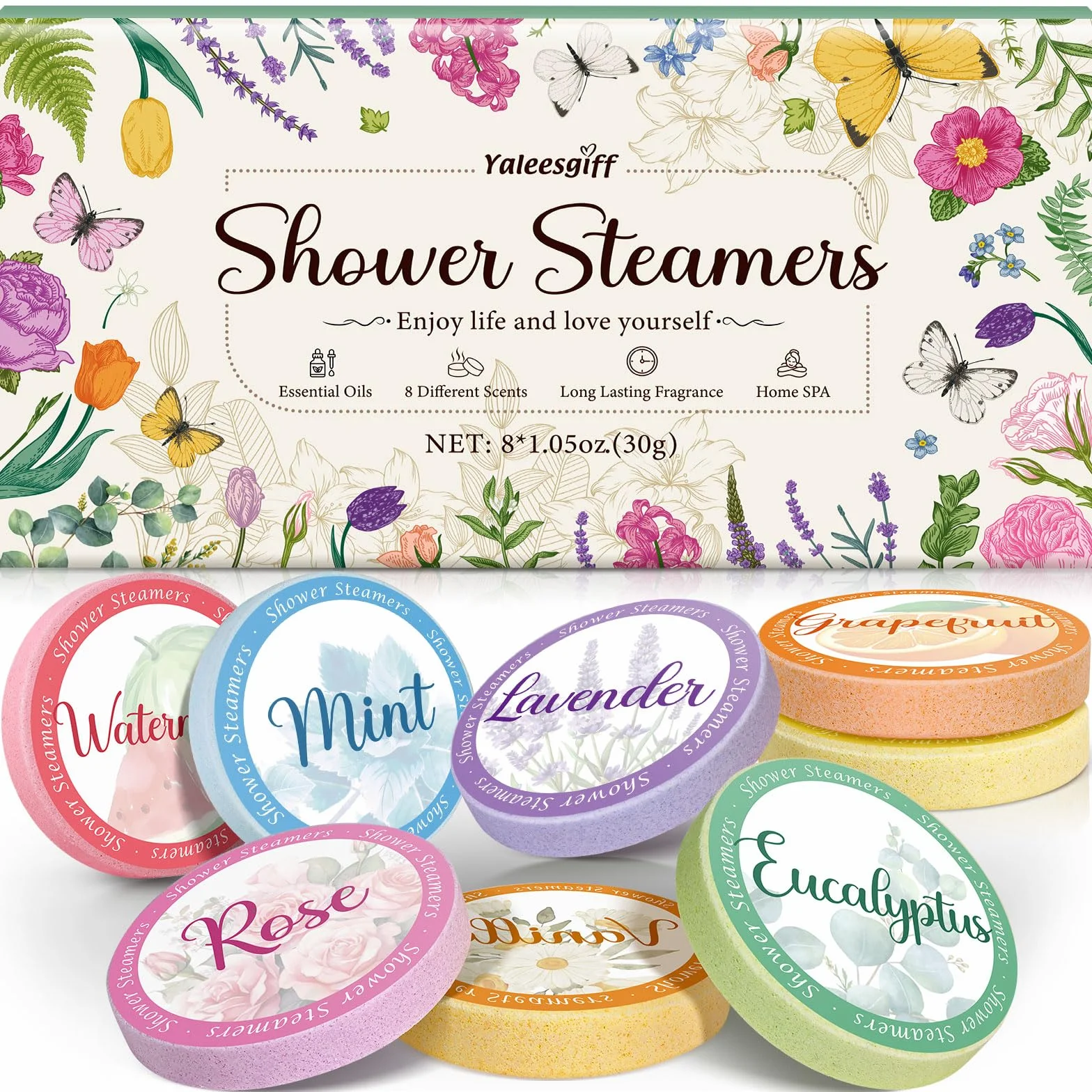 Douche à vapeur Aromathérapie Cadeaux pour Femmes Maman Home SPA Self Care Huiles Essentielles Bombes de Bain