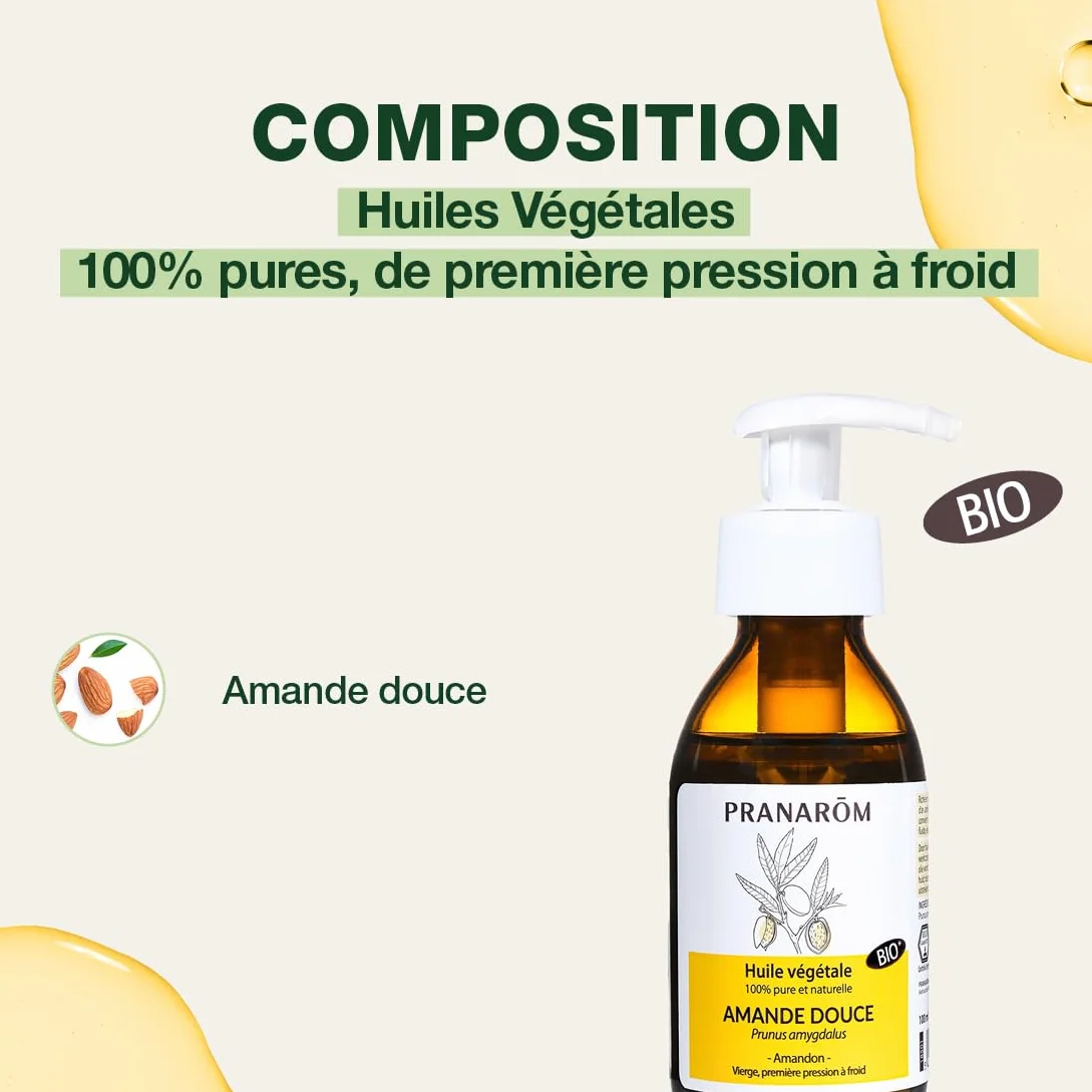 Pranarôm Huile Végétale Amande Douce Bio 100 ml