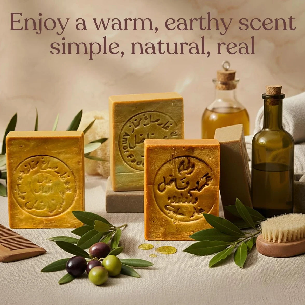 Savon d'Alep 100% huile d'olive 3 x 200g Naturel Fait Main Vegan Visage Corps