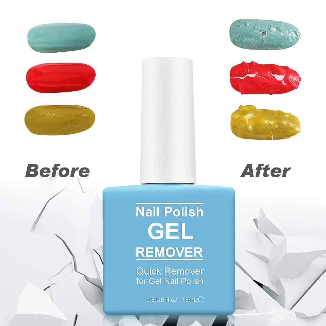 Dissolvant de Vernis à Ongles en Gel Paquet de 2, Gel Remover Professionnel