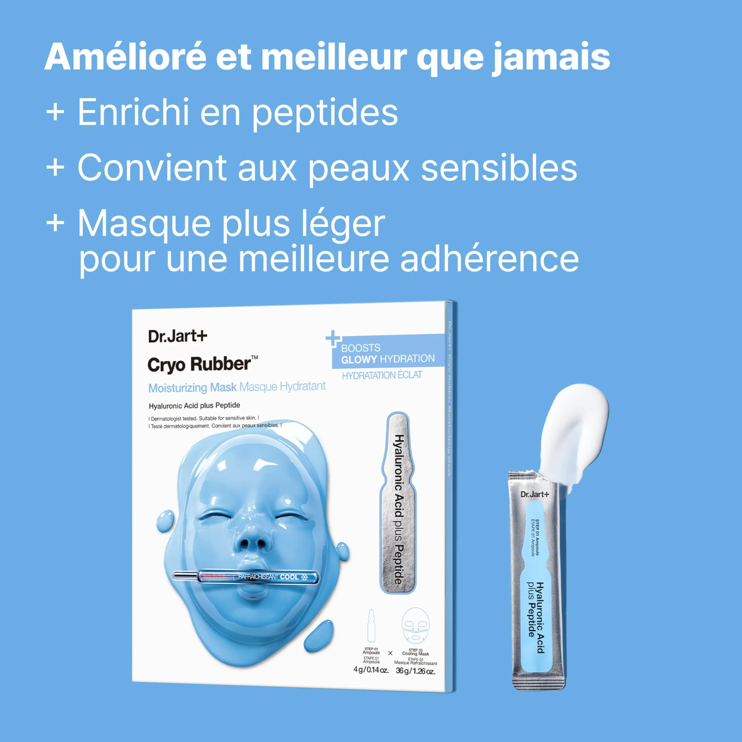 Dr.Jart+ Cryo Rubber Masques Visage Hydratants Illuminants Apaisants Raffermissants Soin de la peau coréen