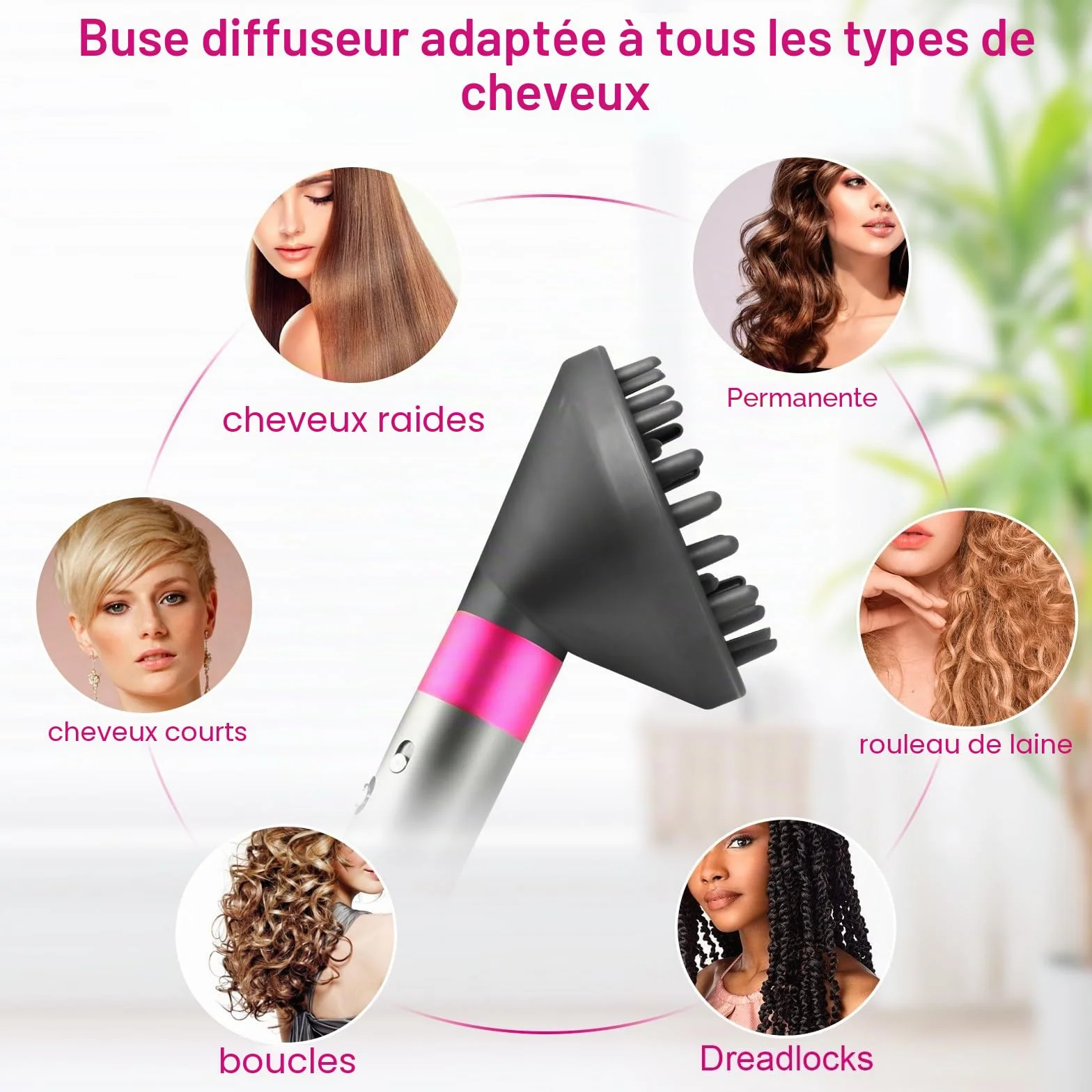 Diffuseur pour Dyson Airwrap Styler HS01 HS05 Accessoire, conversion pour Dyson Airwrap Styler en sèche-cheveux