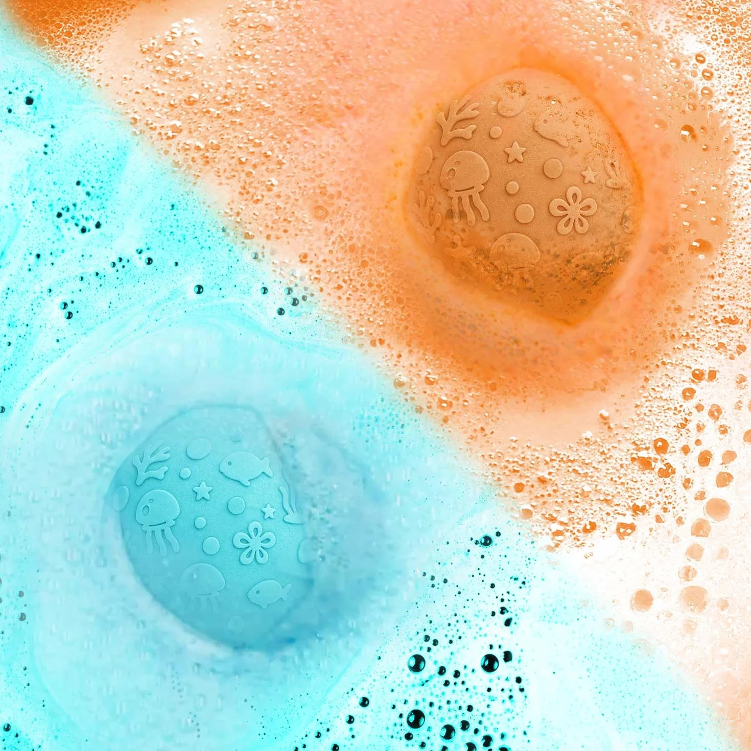 INKEE Bombe de bain surprise Aqua World – Boule de bain enfant avec surprise jouet de bain colorée