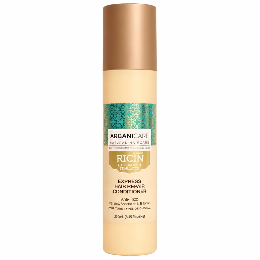 ARGANICARE Spray Démêlant Express Sans Rinçage Huile de Ricin & Argan 250 ml