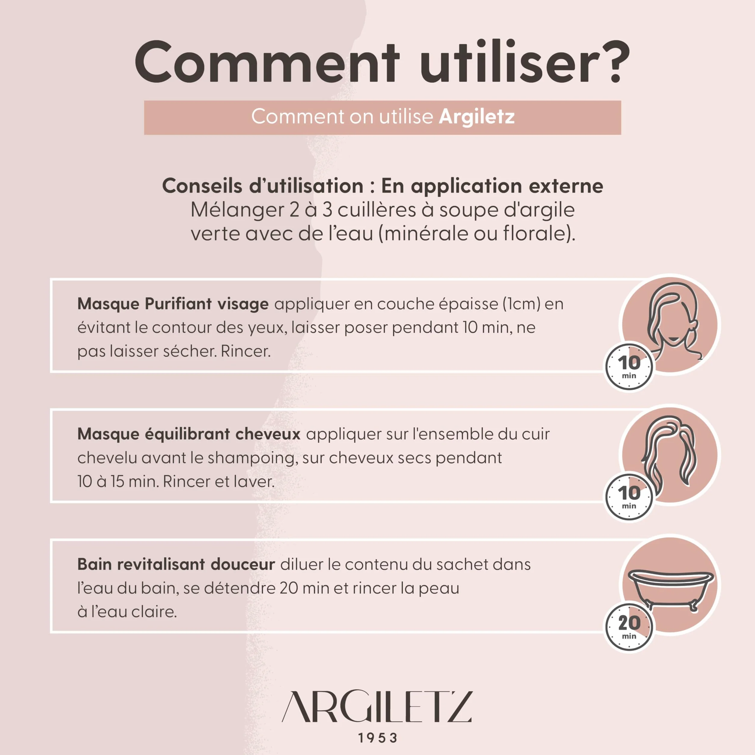 Argiletz Argile Blanche Ultra Ventilée 200g Poudre Très Fine – Masque Visage Cheveux Peaux Mixtes Sensibles Argile Naturelle