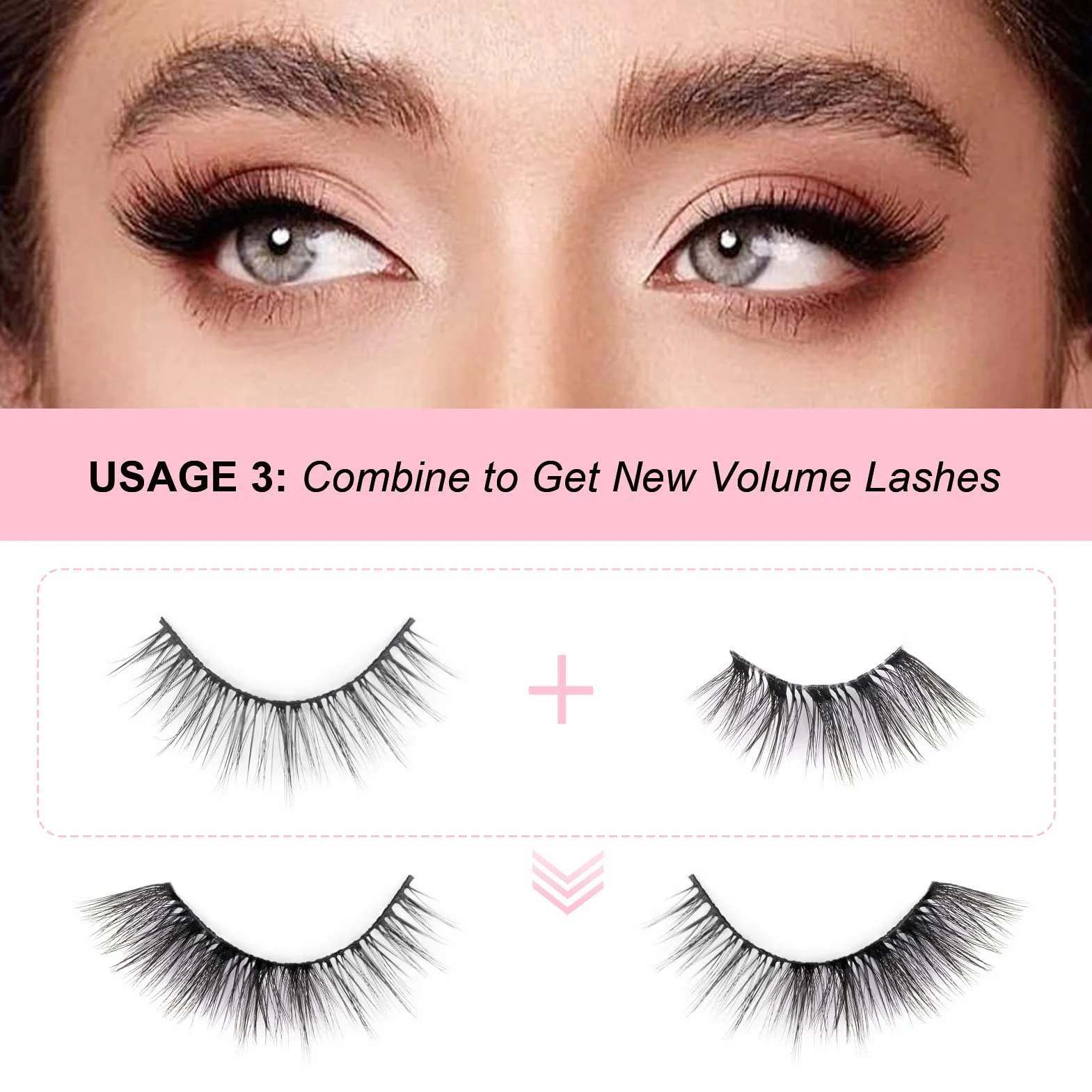 Demi Faux Cils Bande Transparente 3D Naturel 10 Paires Cat Eye Half Lashes Coin Cils Oeil de Chat