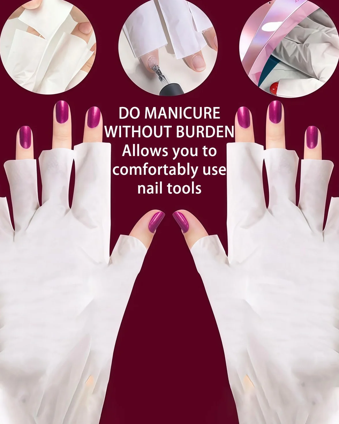 BARRU 5 Paires de Gants Masques Hydratants pour Mains Sèches, Vieillissantes & Gercées - Nail Art, Anti-UV