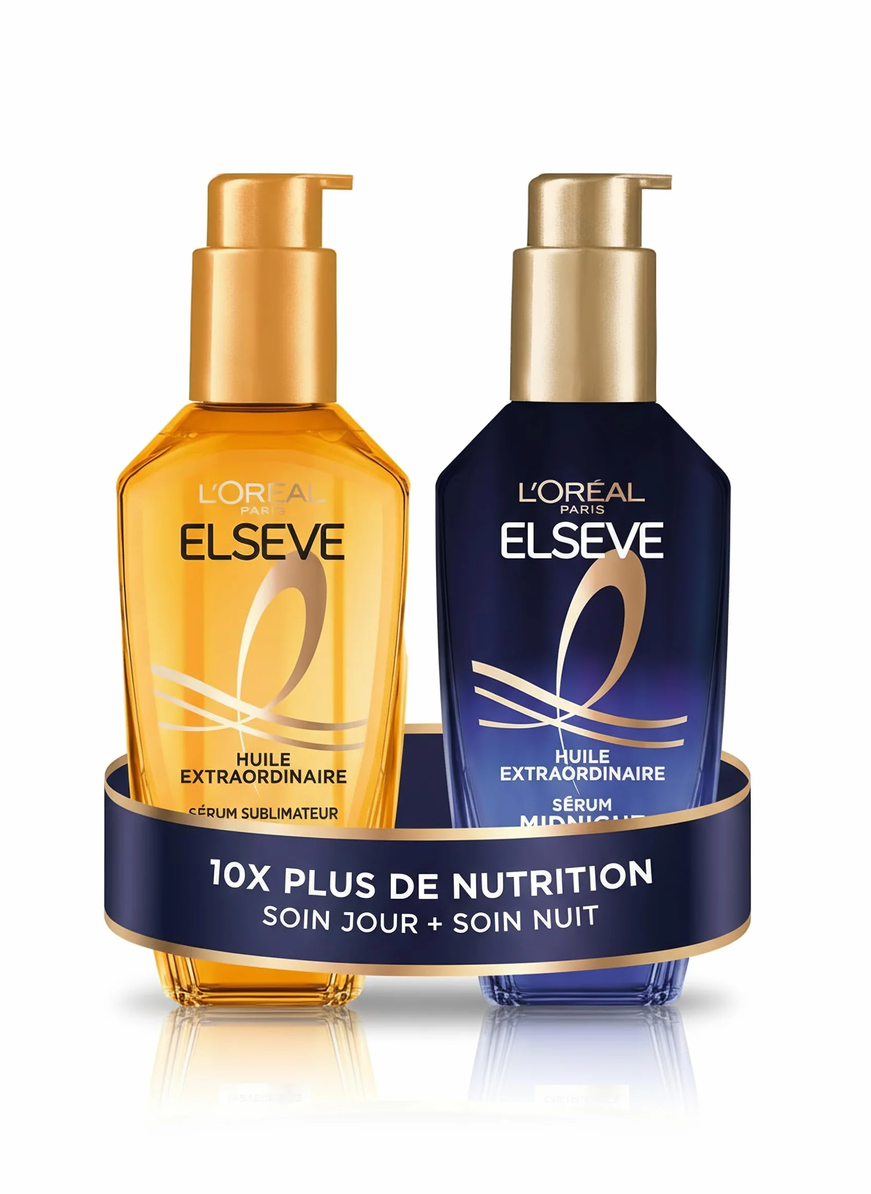 L’ORÉAL PARIS Elseve Huile Extraordinaire Routine Nutrition Intense Soin Sublimateur Universel Sérum Midnight Tous Types de Cheveux Secs Jour et Nuit