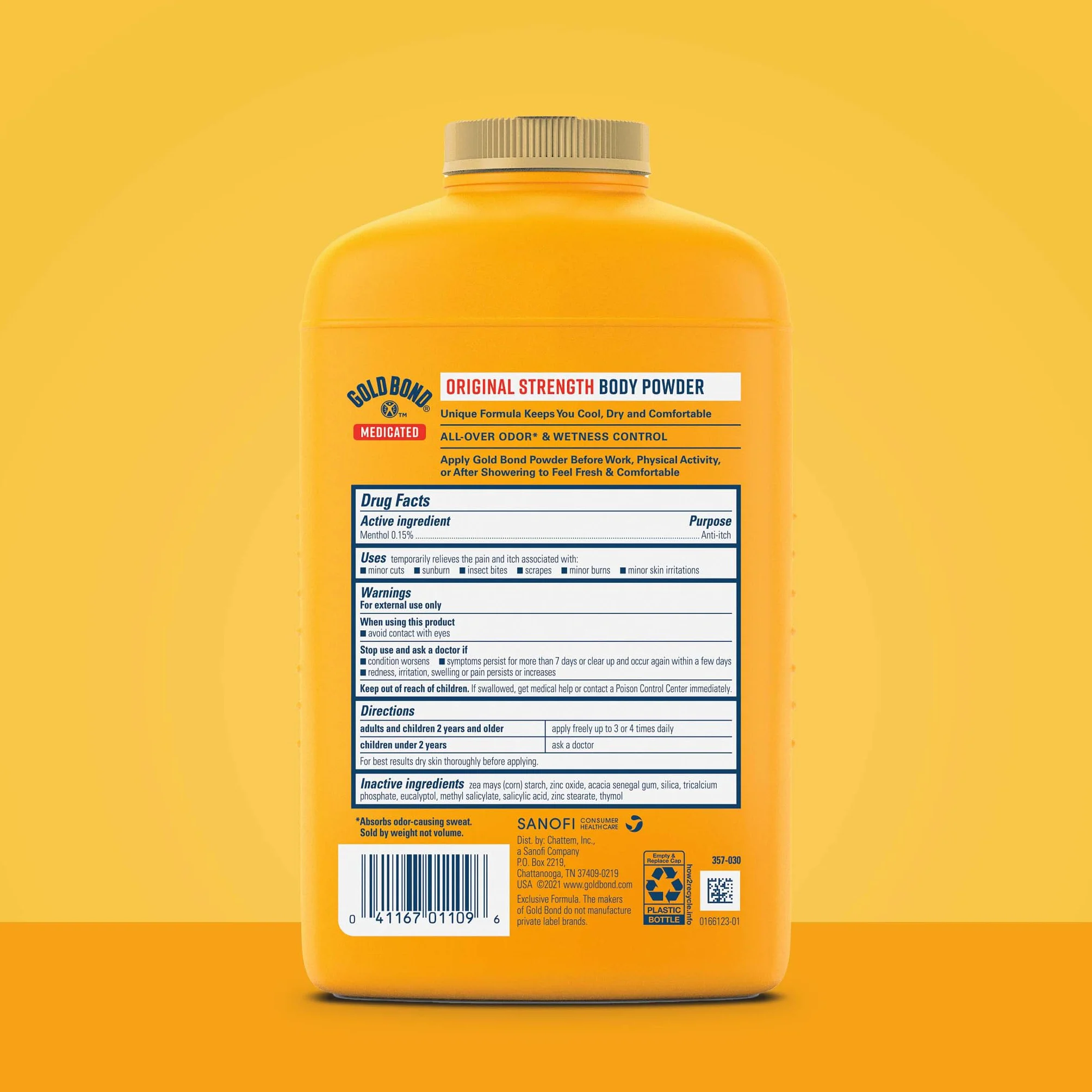 Gold Bond Medicated Original Strength Body Powder, 10 oz, Talc-Free, Anti-Itch