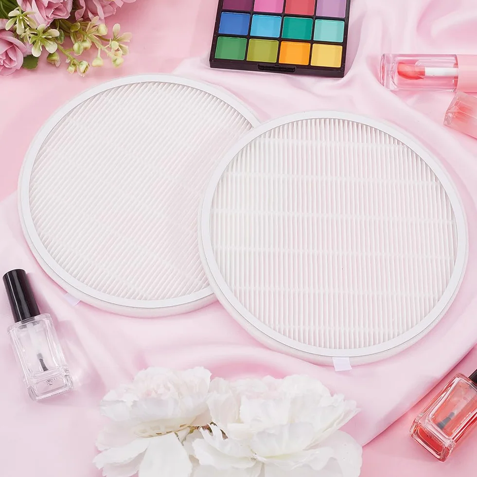 GORGECRAFT 2 Filtre de Rechange pour Collecteur de Poussière d'Ongles Blanc Rond Réutilisable pour Nail Art