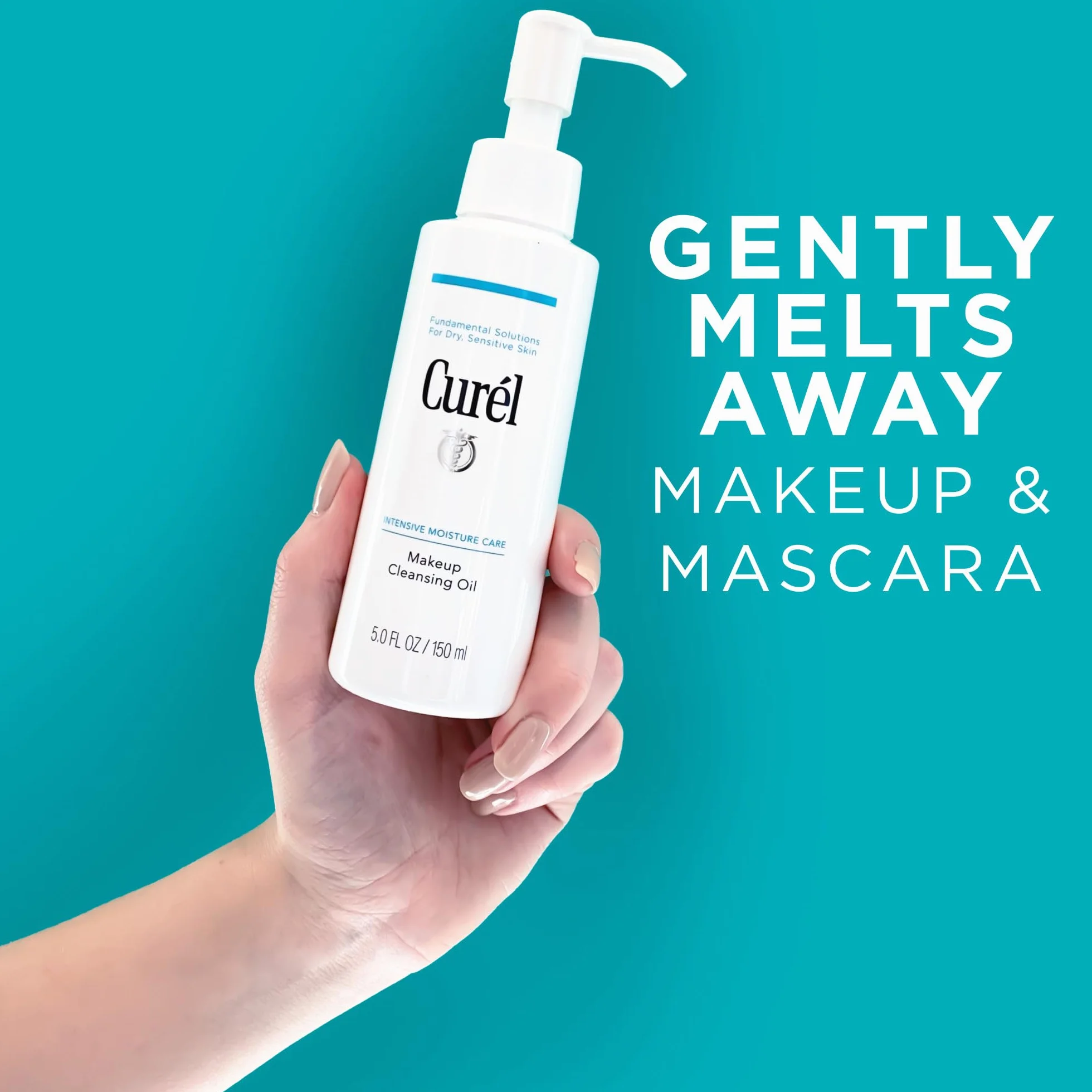 Curél - Huile nettoyante pour le visage - Nettoyant à base d'huile - 150 ml - Pour peaux sèches et sensibles - Sans parfum