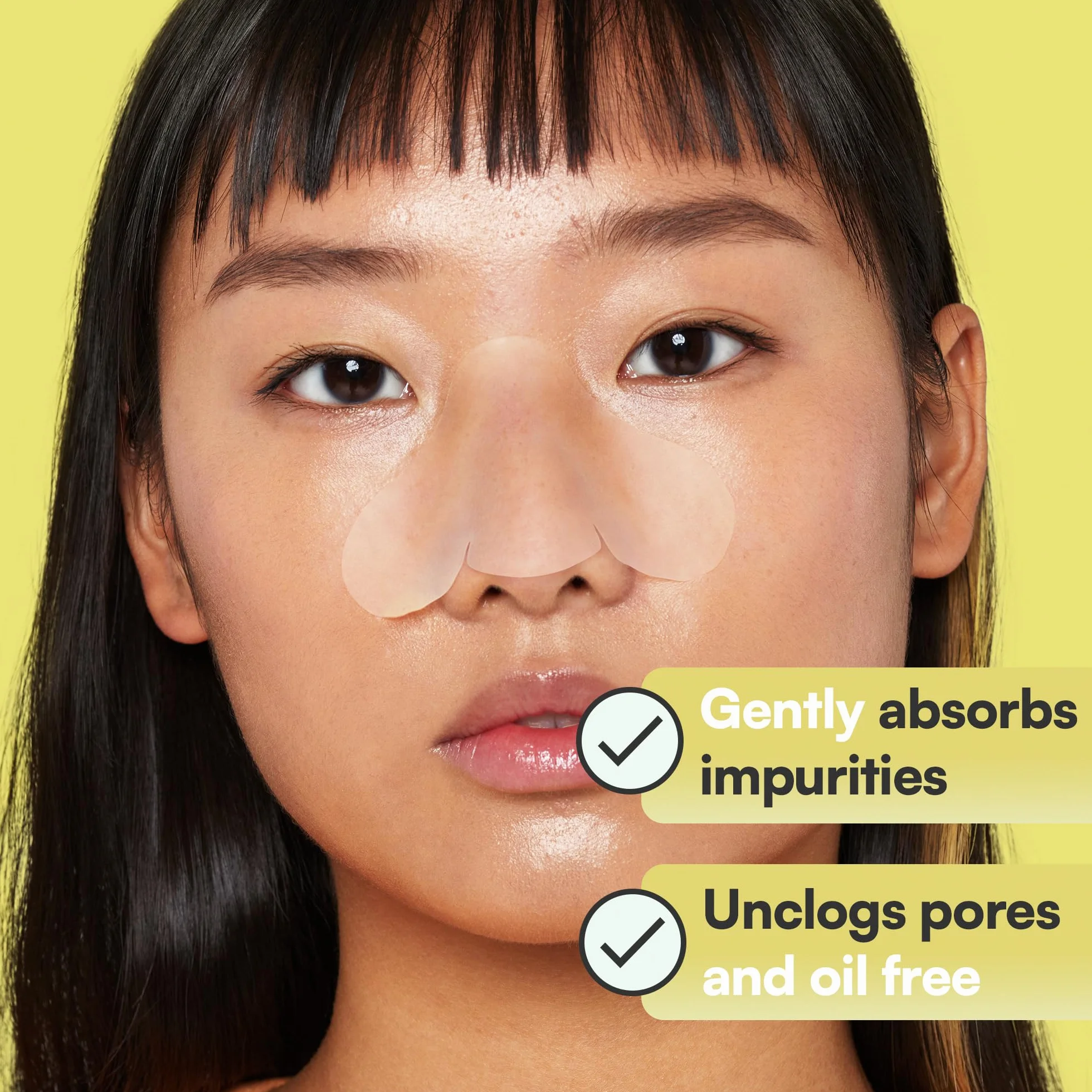 SKIN CHOICE Patch nasal hydrocolloïde pour pores, éliminer impuretés acné points noirs végétalien (5 unité)