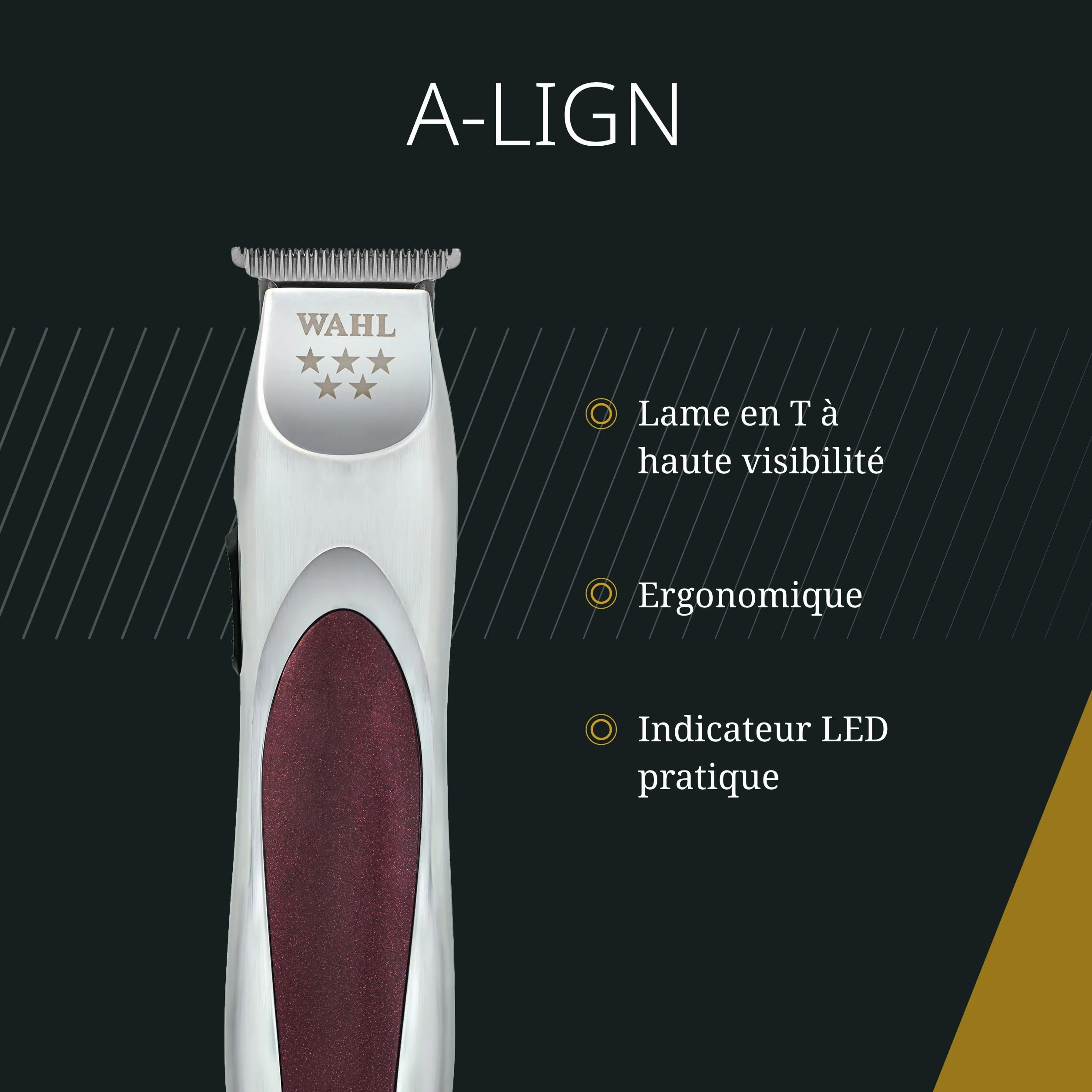 Wahl A-LIGN Tondeuse pour zones serrées visage barbe cheveux