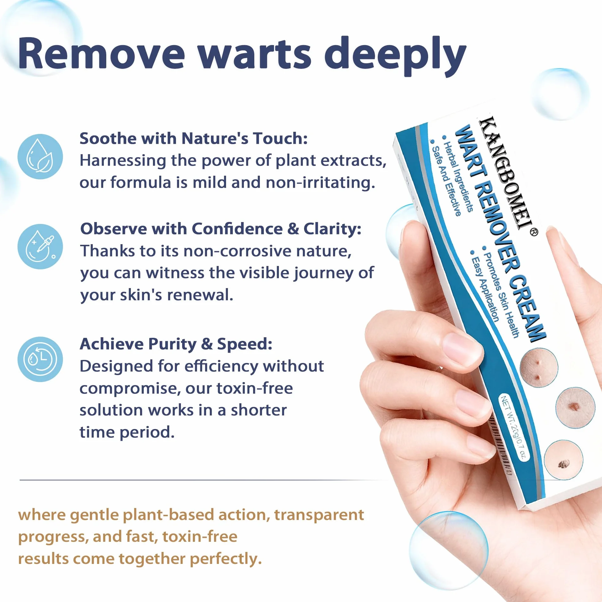 Crème anti-verrues kit d'élimination des acrochordons 20g